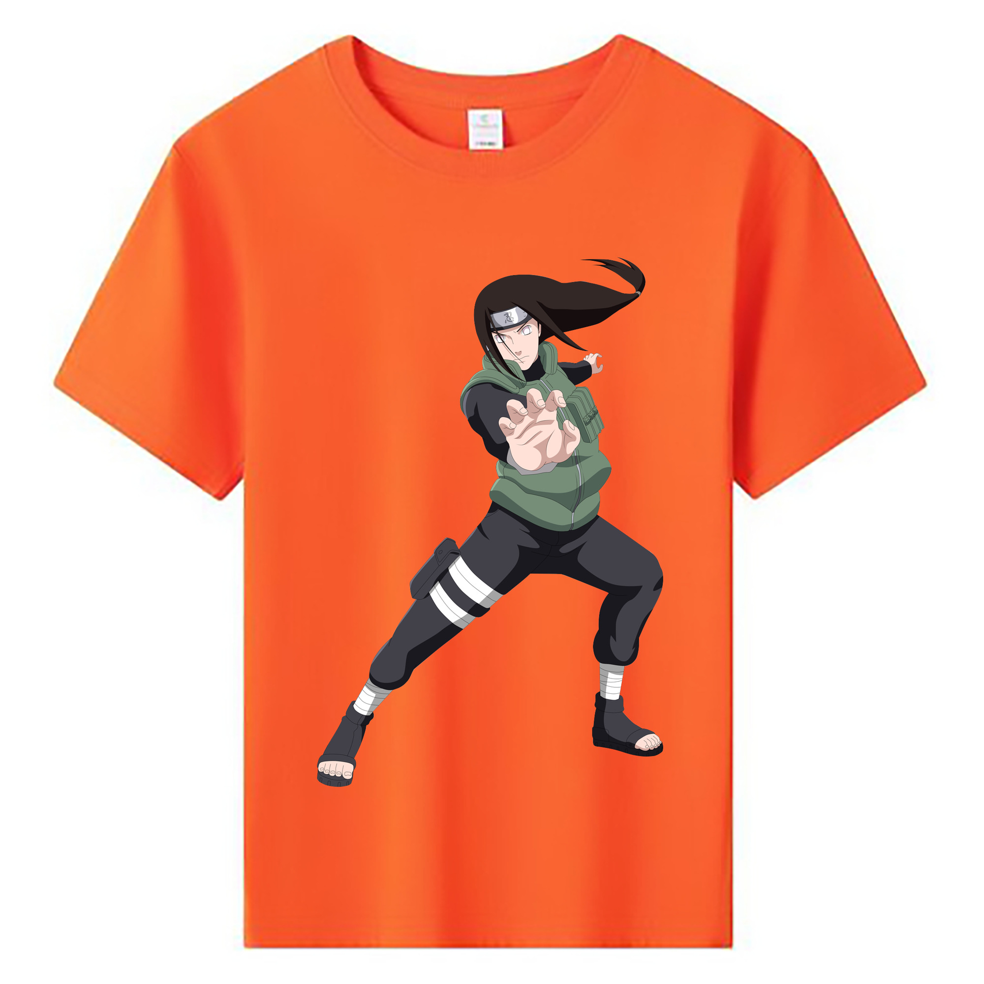 （画像用） NARUTO -ナルト- 日向ネジ Hyūga Neji 綿100％キッズTシャツ（フロントプリント）
