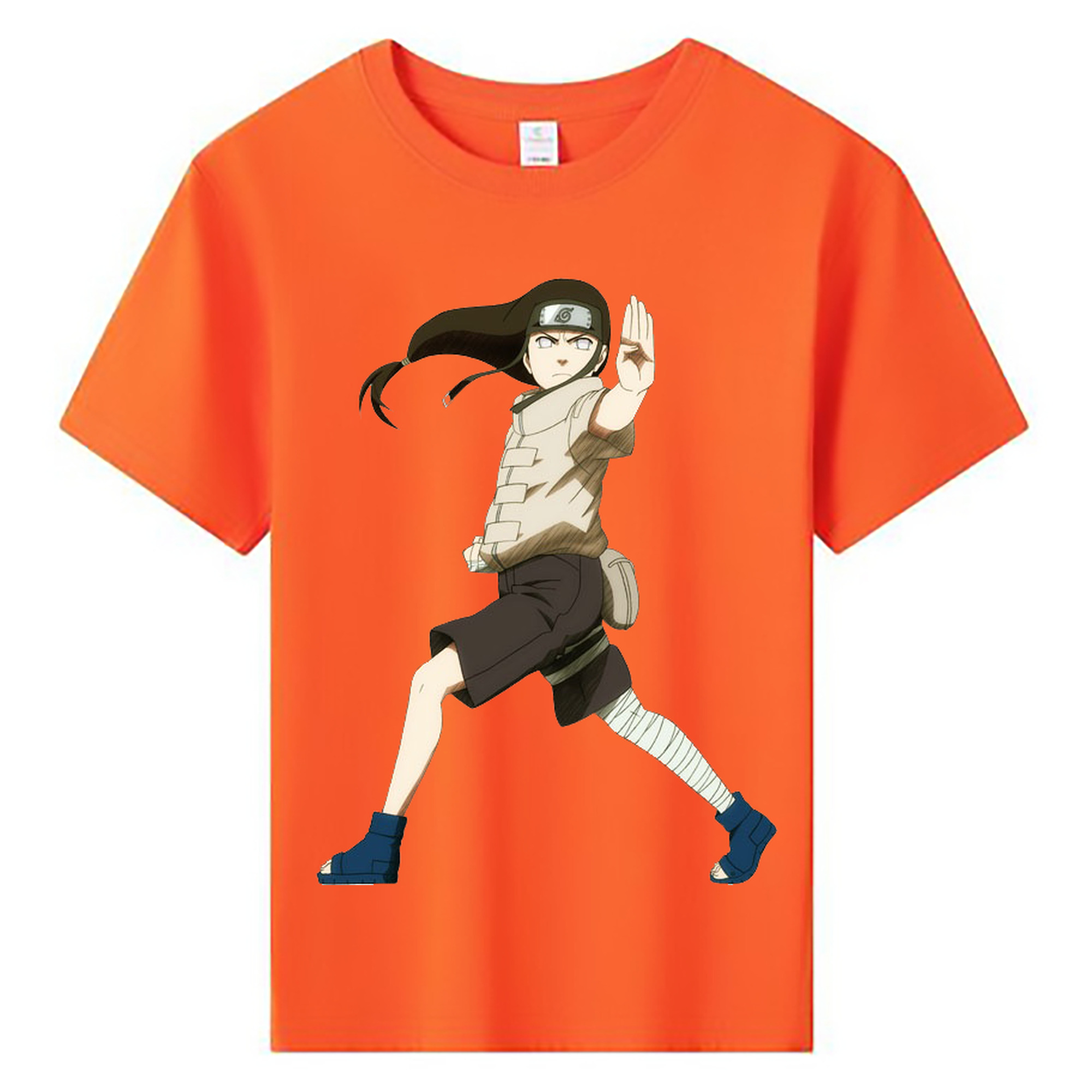 （画像用） NARUTO -ナルト- 日向ネジ Hyūga Neji 綿100％キッズTシャツ（フロントプリント）