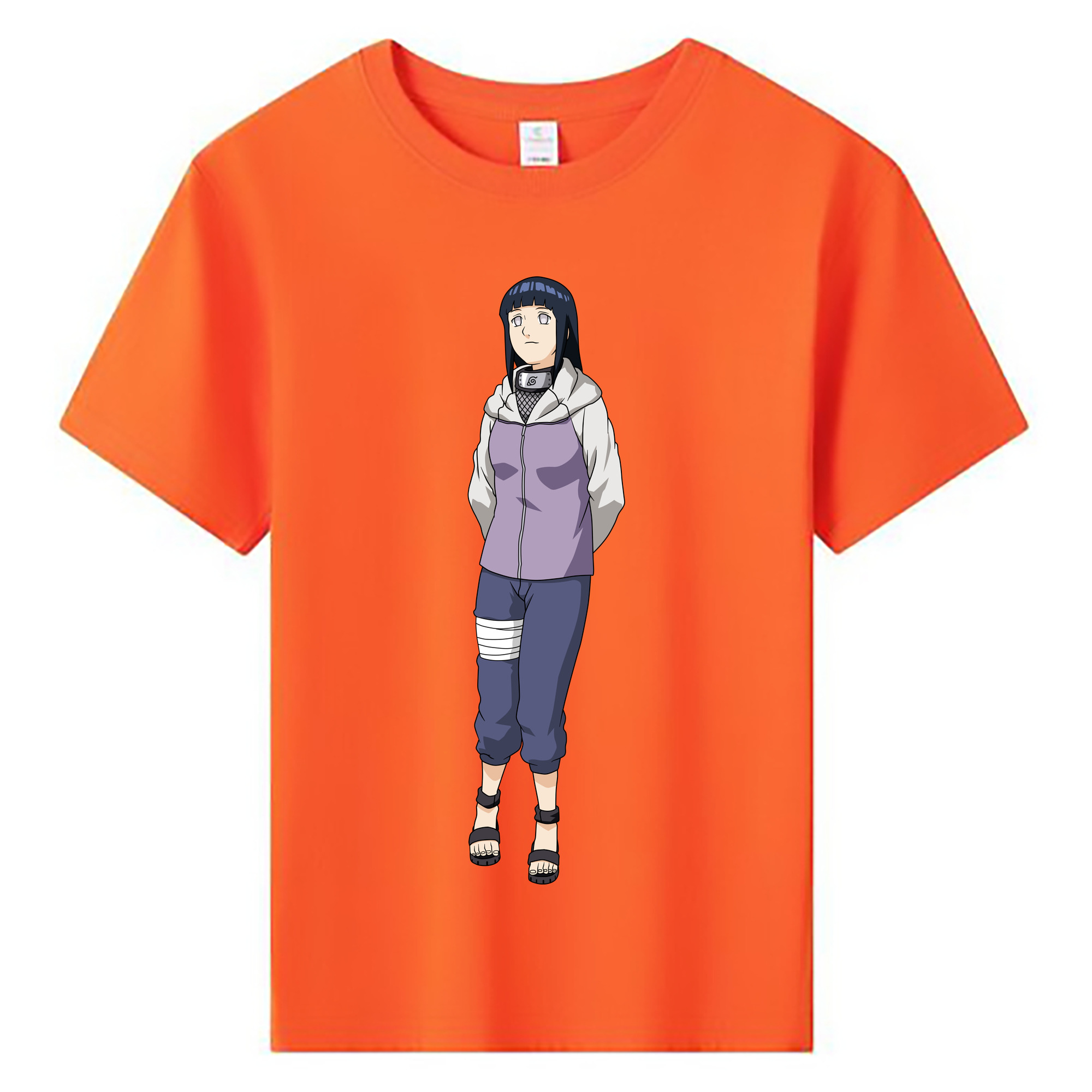 （画像用） NARUTO -ナルト- 日向ヒナタ Hyūga Hinata 綿100％キッズTシャツ（フロントプリント）