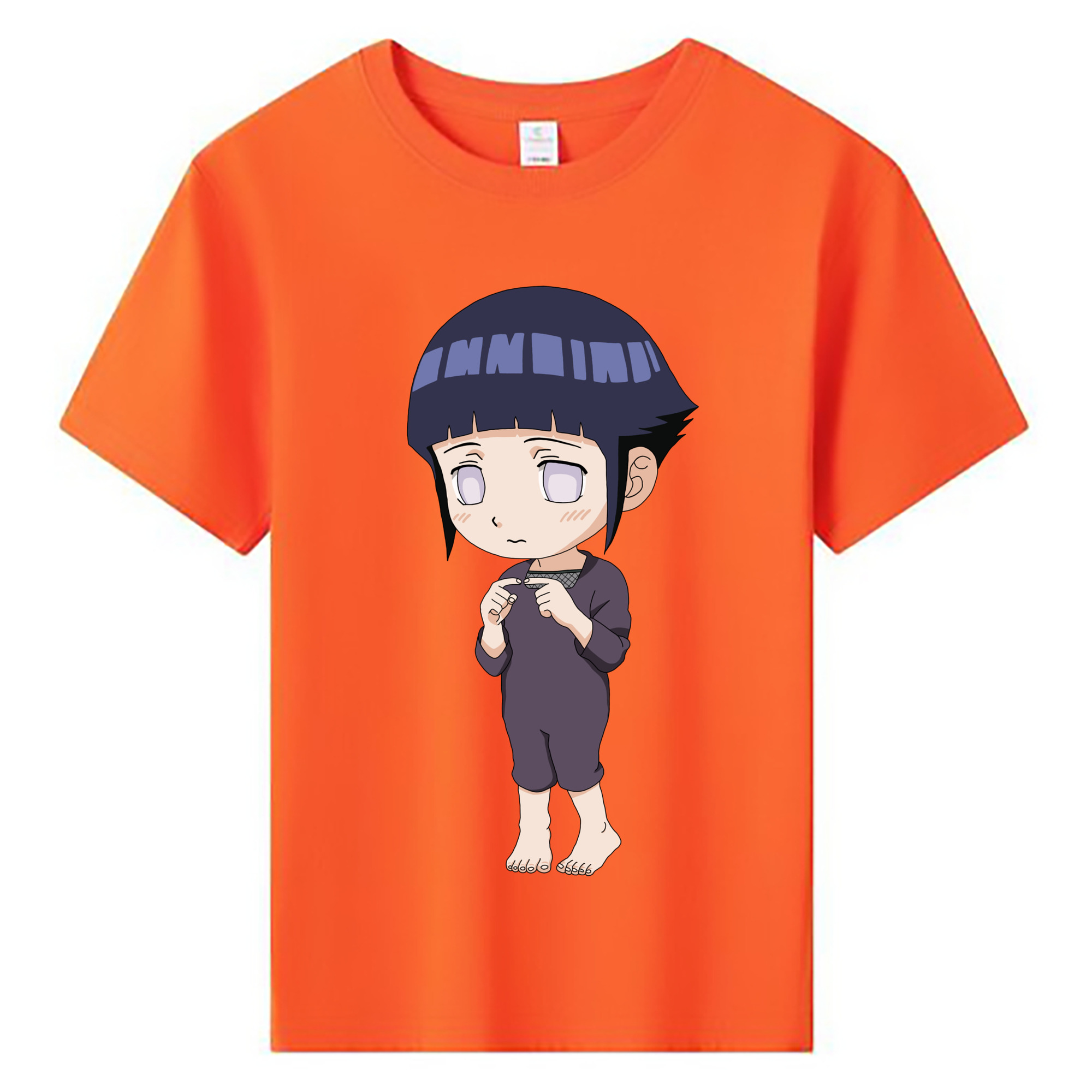 （画像用） NARUTO -ナルト- 日向ヒナタ Hyūga Hinata 綿100％キッズTシャツ（フロントプリント）