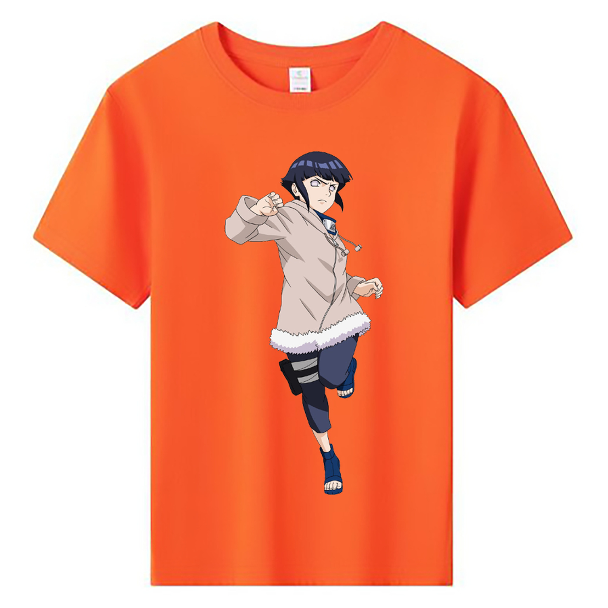 （画像用） NARUTO -ナルト- 日向ヒナタ Hyūga Hinata 綿100％キッズTシャツ（フロントプリント）