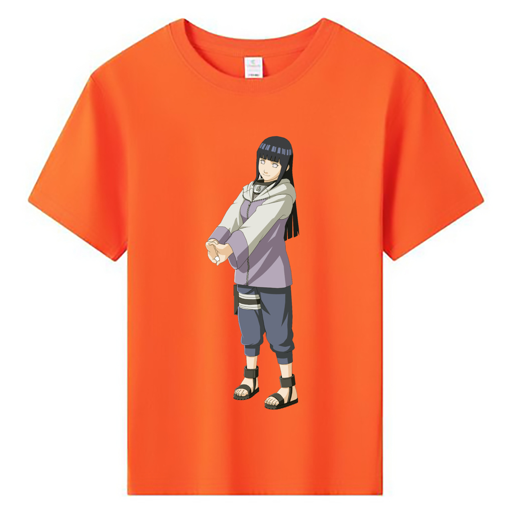 （画像用） NARUTO -ナルト- 日向ヒナタ Hyūga Hinata 綿100％キッズTシャツ（フロントプリント）