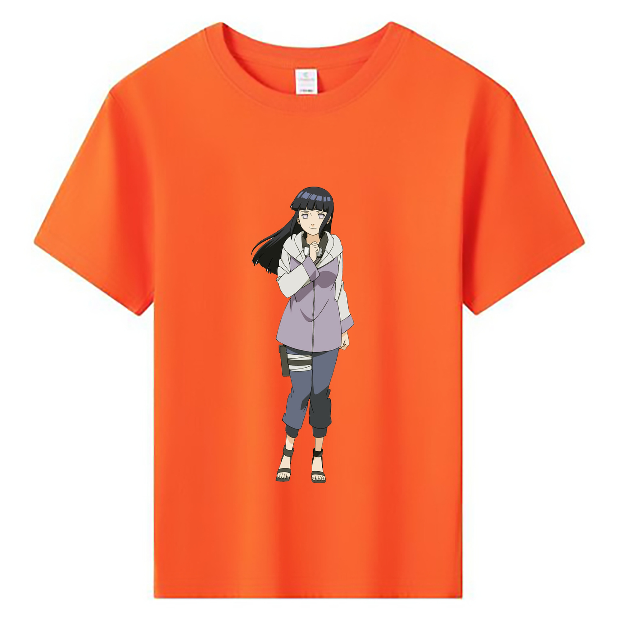 （画像用） NARUTO -ナルト- 日向ヒナタ Hyūga Hinata 綿100％キッズTシャツ（フロントプリント）