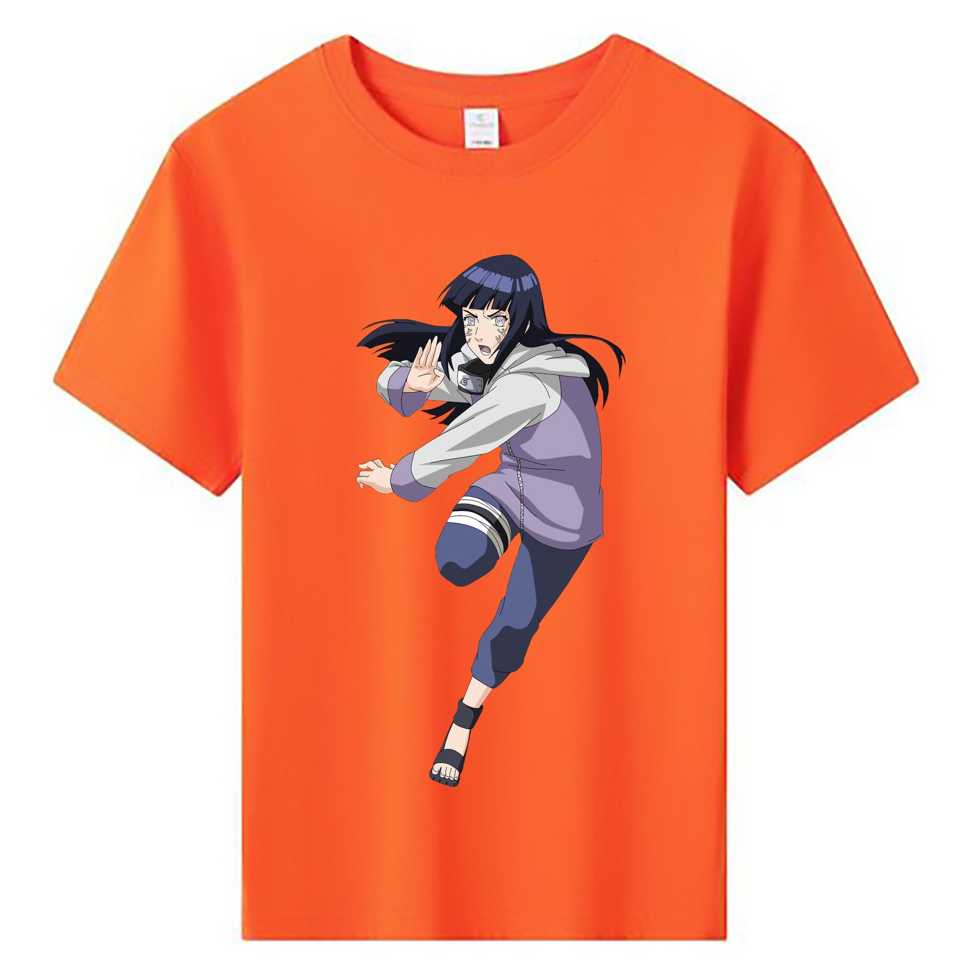 （画像用） NARUTO -ナルト- 日向ヒナタ Hyūga Hinata 綿100％キッズTシャツ（フロントプリント）