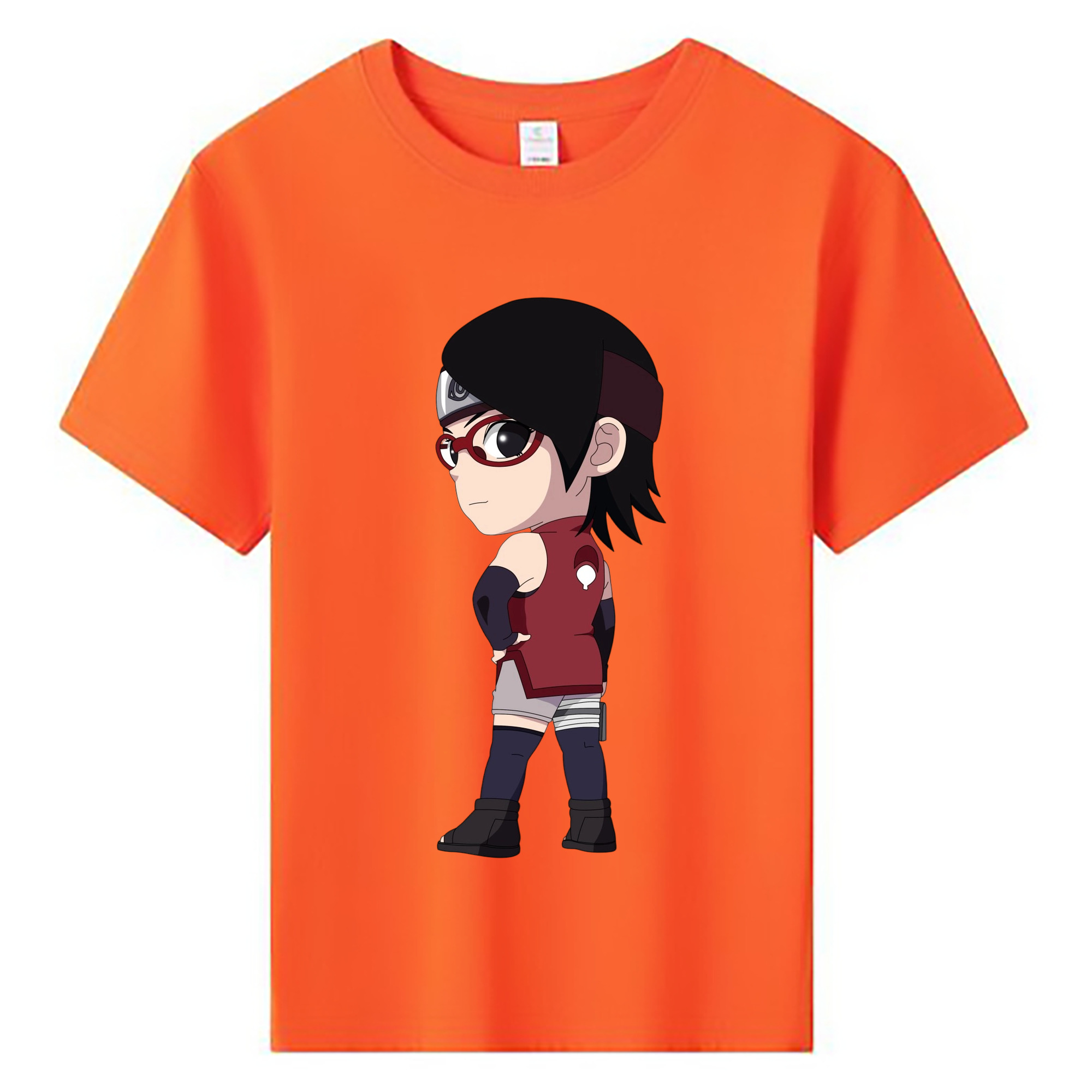 （画像用） NARUTO -ナルト- うちは サラダ Uchiha Sarada 綿100％キッズTシャツ（フロントプリント）