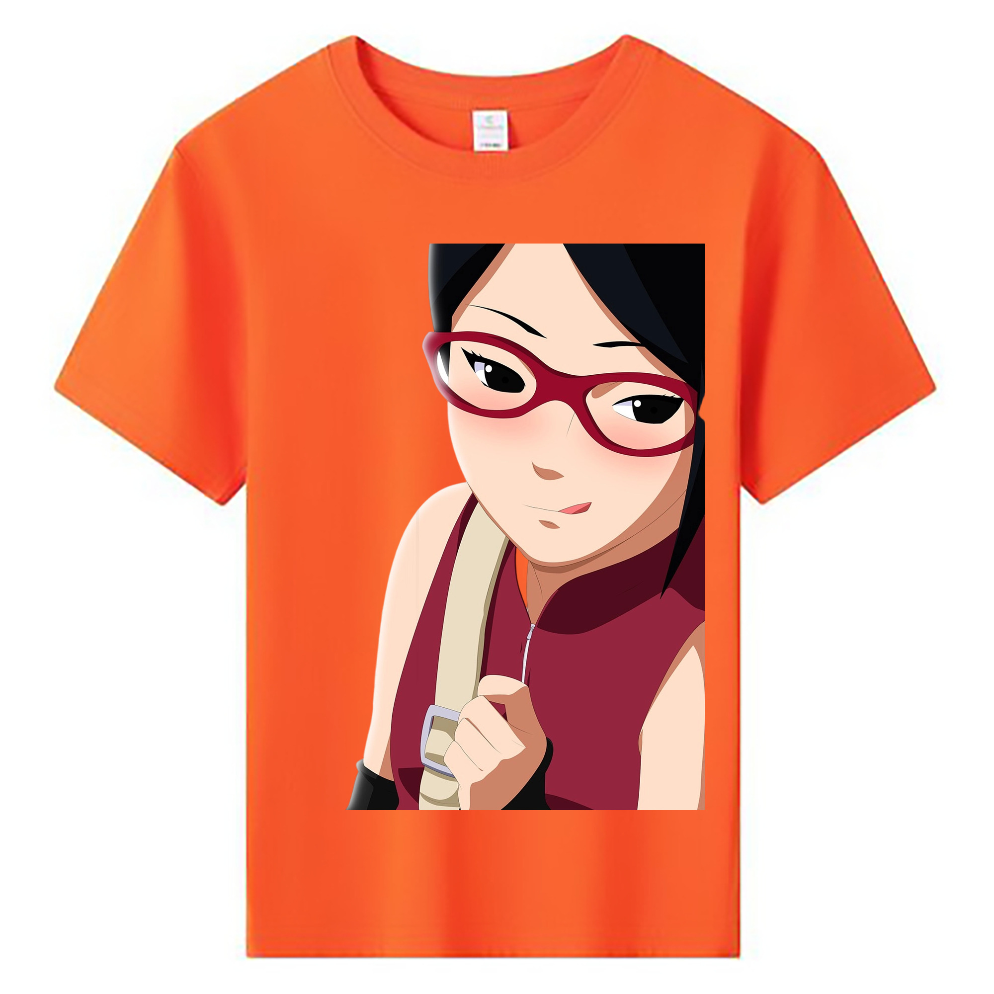 （画像用） NARUTO -ナルト- うちは サラダ Uchiha Sarada 綿100％キッズTシャツ（フロントプリント）