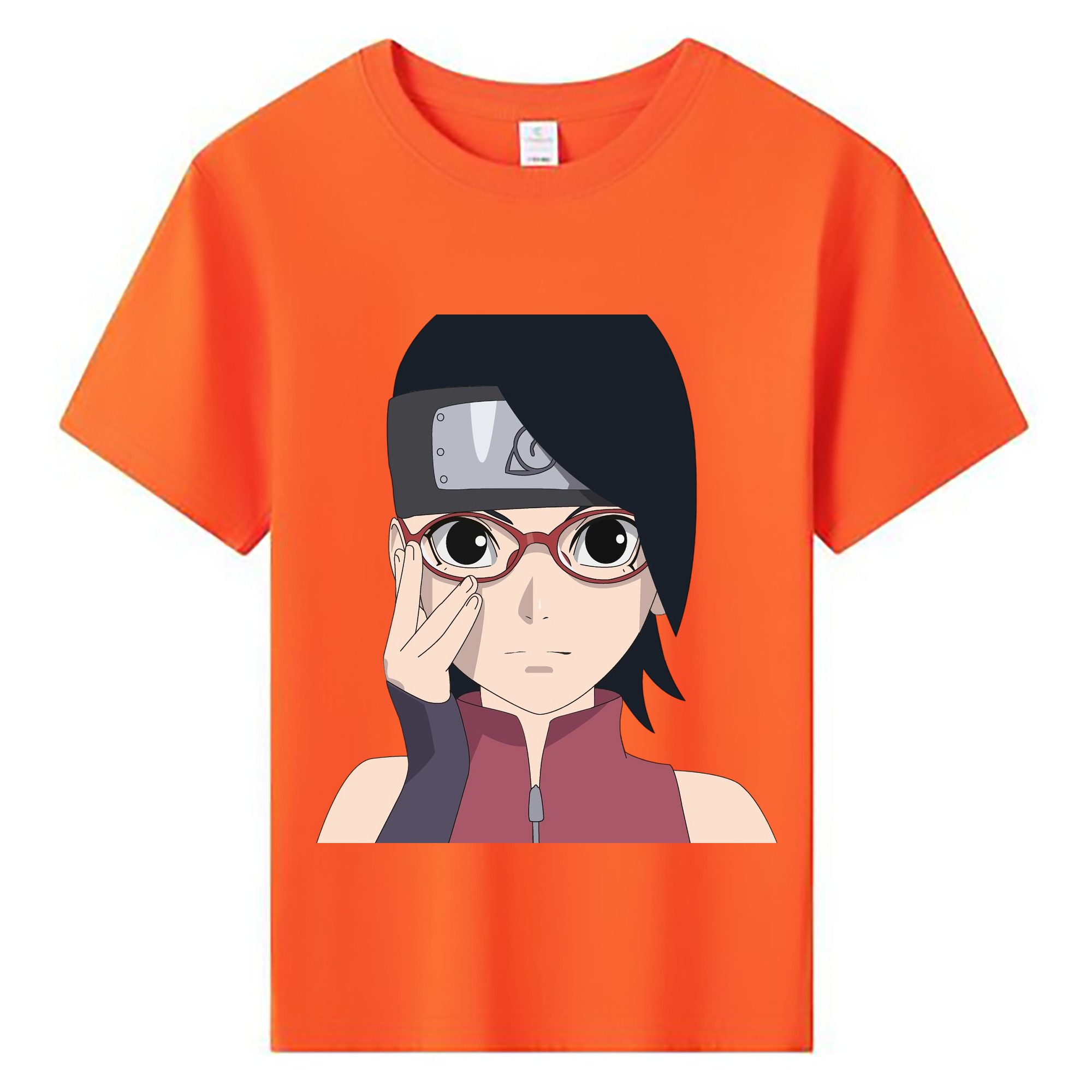 （画像用） NARUTO -ナルト- うちは サラダ Uchiha Sarada 綿100％キッズTシャツ（フロントプリント）