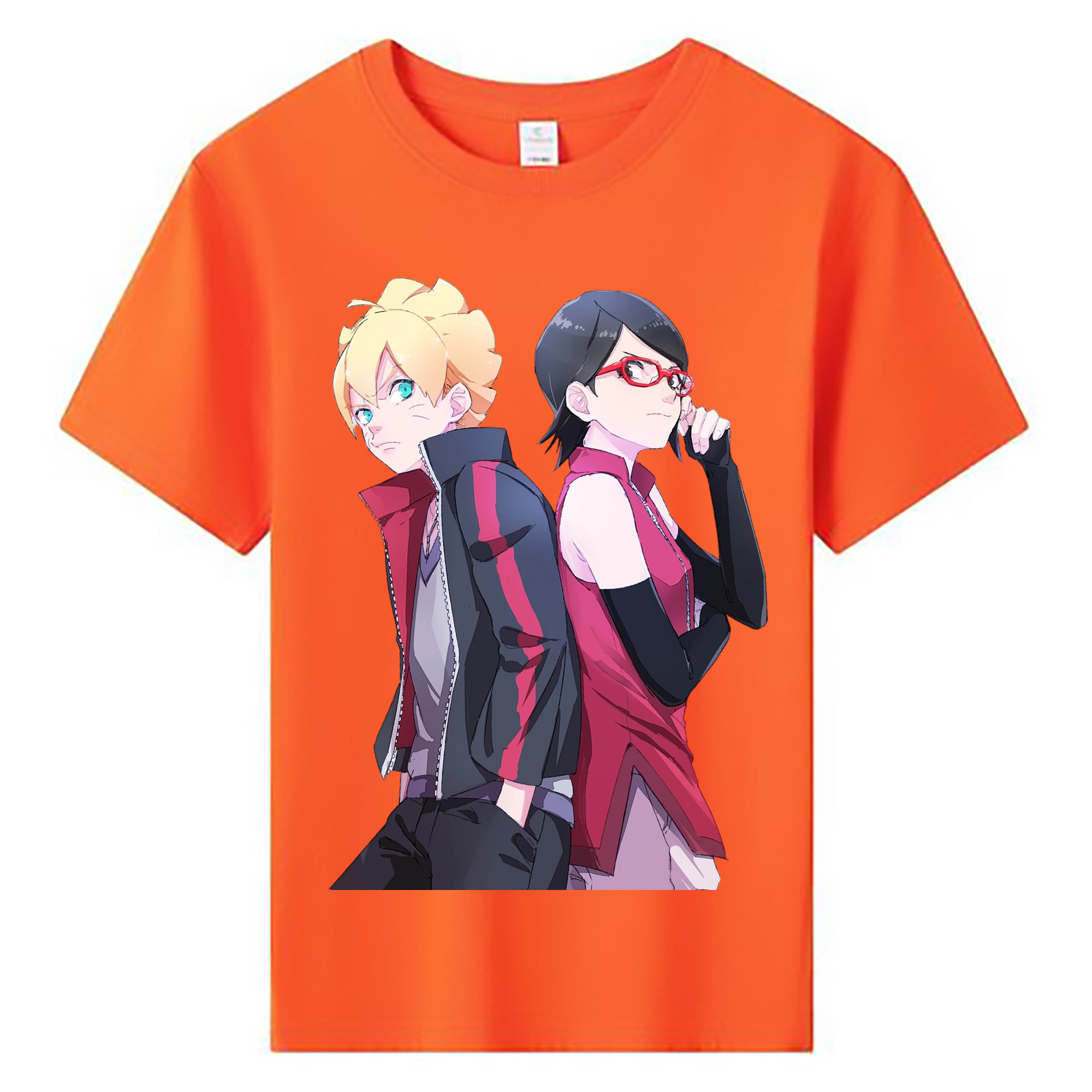 （画像用） NARUTO -ナルト- うちは サラダ Uchiha Sarada 綿100％キッズTシャツ（フロントプリント）