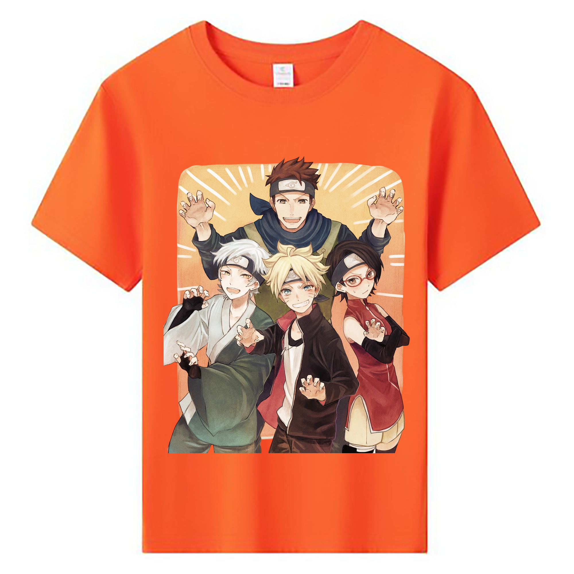 （画像用） NARUTO -ナルト- うちは サラダ Uchiha Sarada 綿100％キッズTシャツ（フロントプリント）