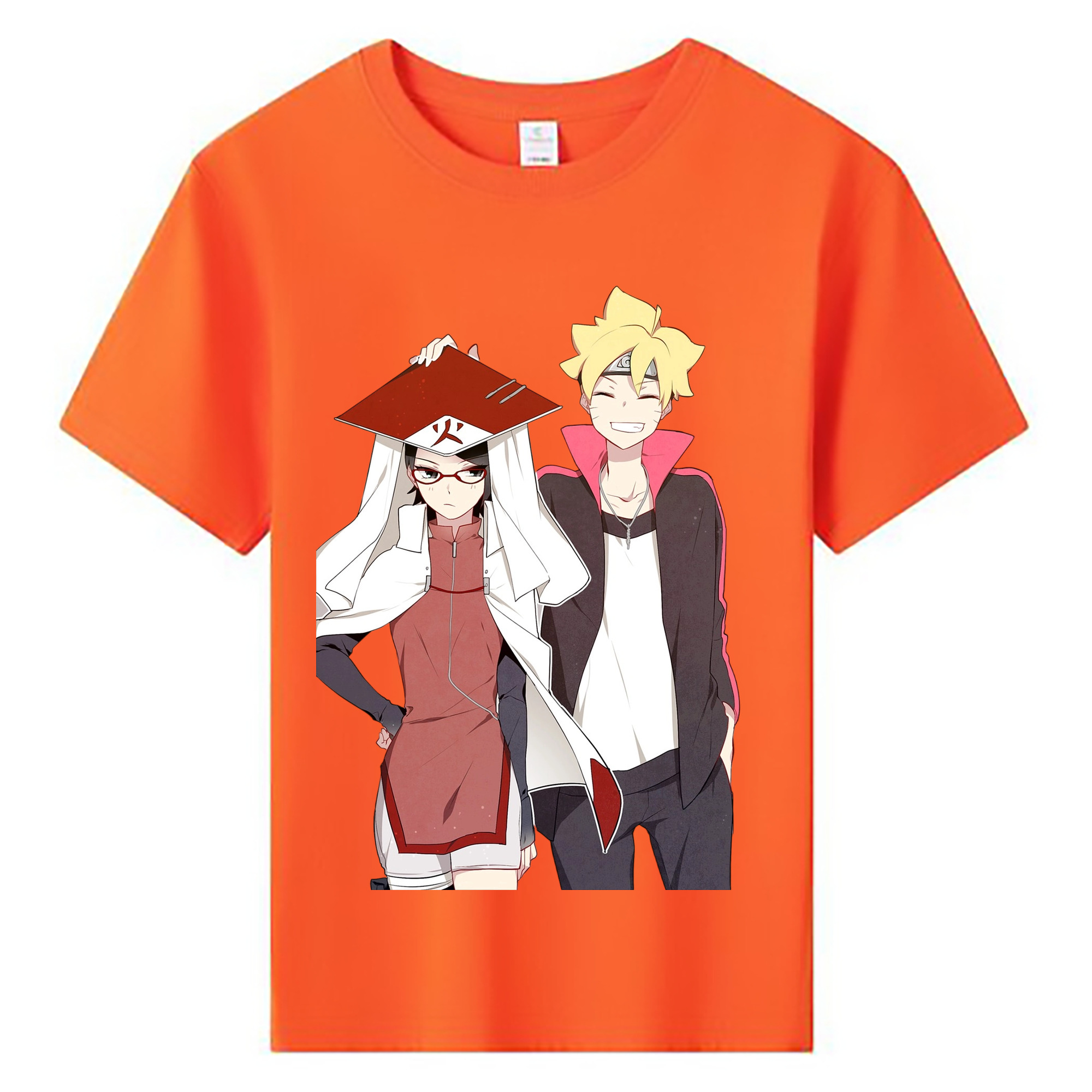 （画像用） NARUTO -ナルト- うちは サラダ Uchiha Sarada 綿100％キッズTシャツ（フロントプリント）
