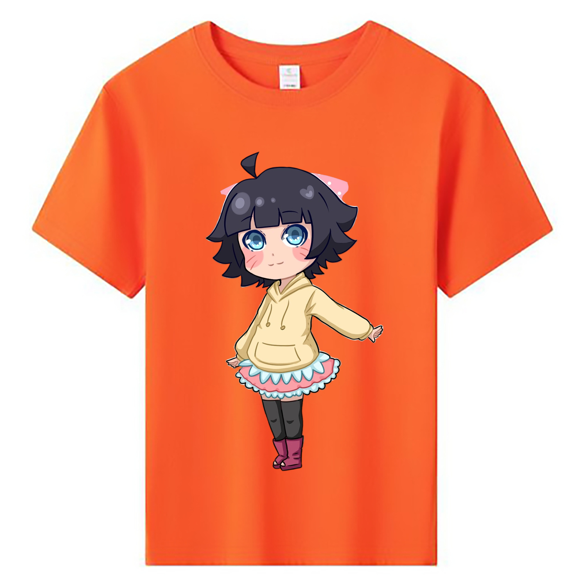 （画像用） NARUTO -ナルト- うずまき ヒマワリ Uzumaki Himawari 綿100％キッズTシャツ（フロントプリント）