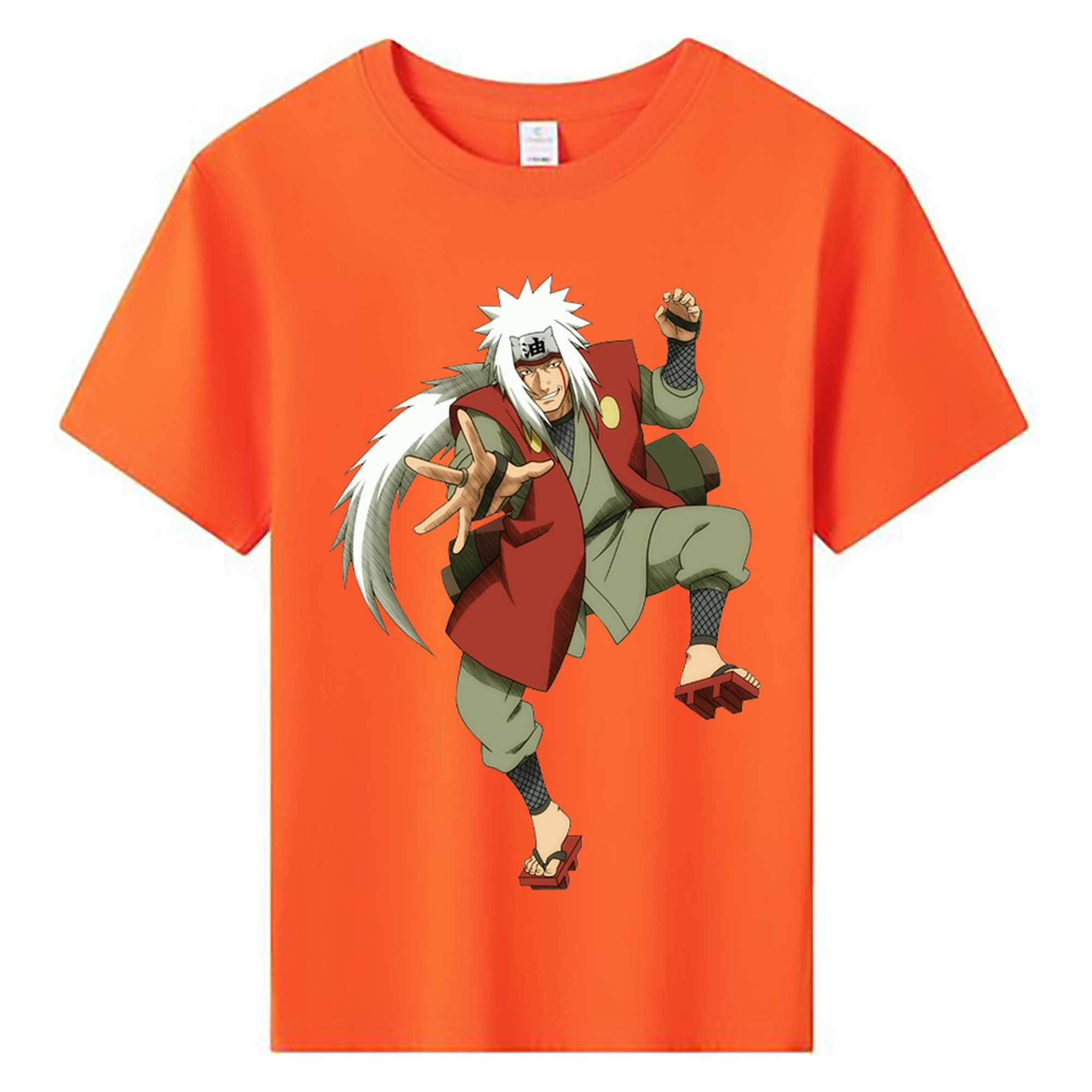 （画像用） NARUTO -ナルト- 自来也（じらいや） Jiraiya 綿100％キッズTシャツ（フロントプリント）