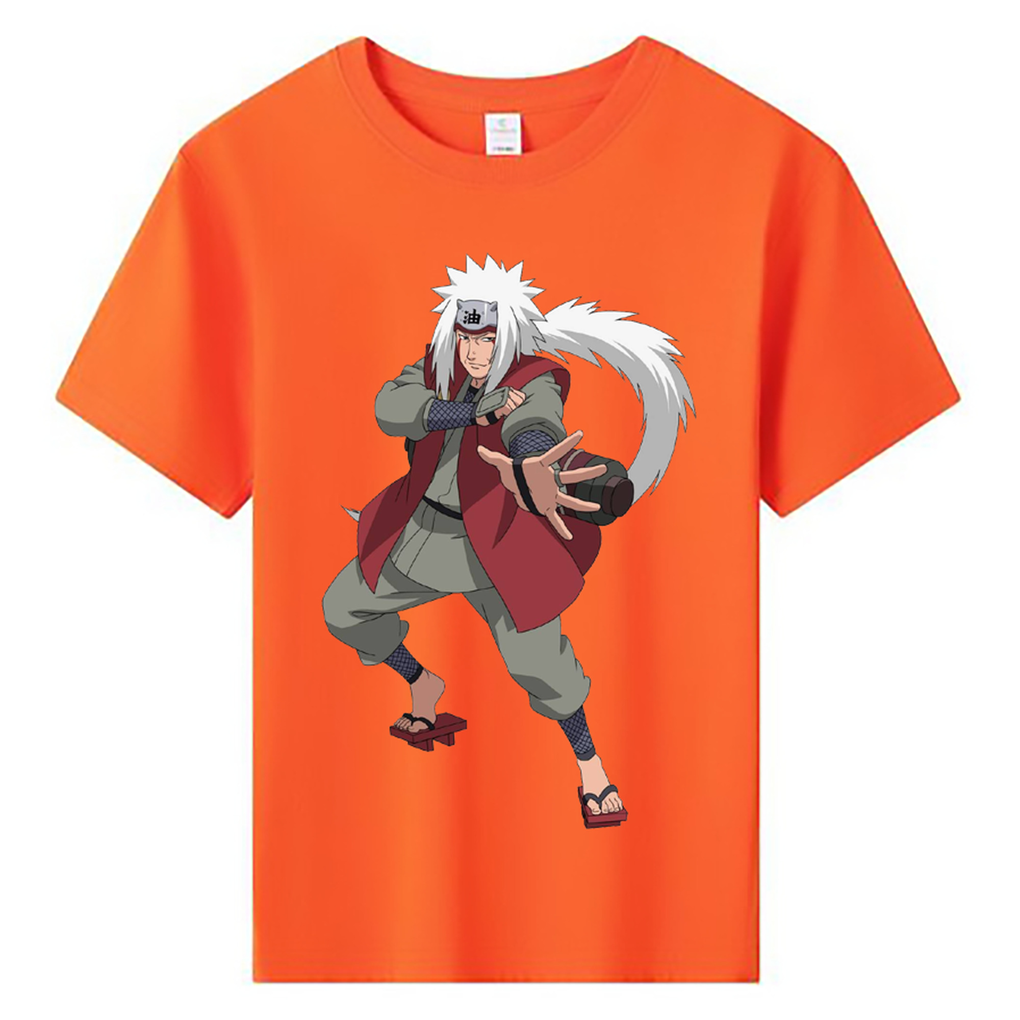 （画像用） NARUTO -ナルト- 自来也（じらいや） Jiraiya 綿100％キッズTシャツ（フロントプリント）