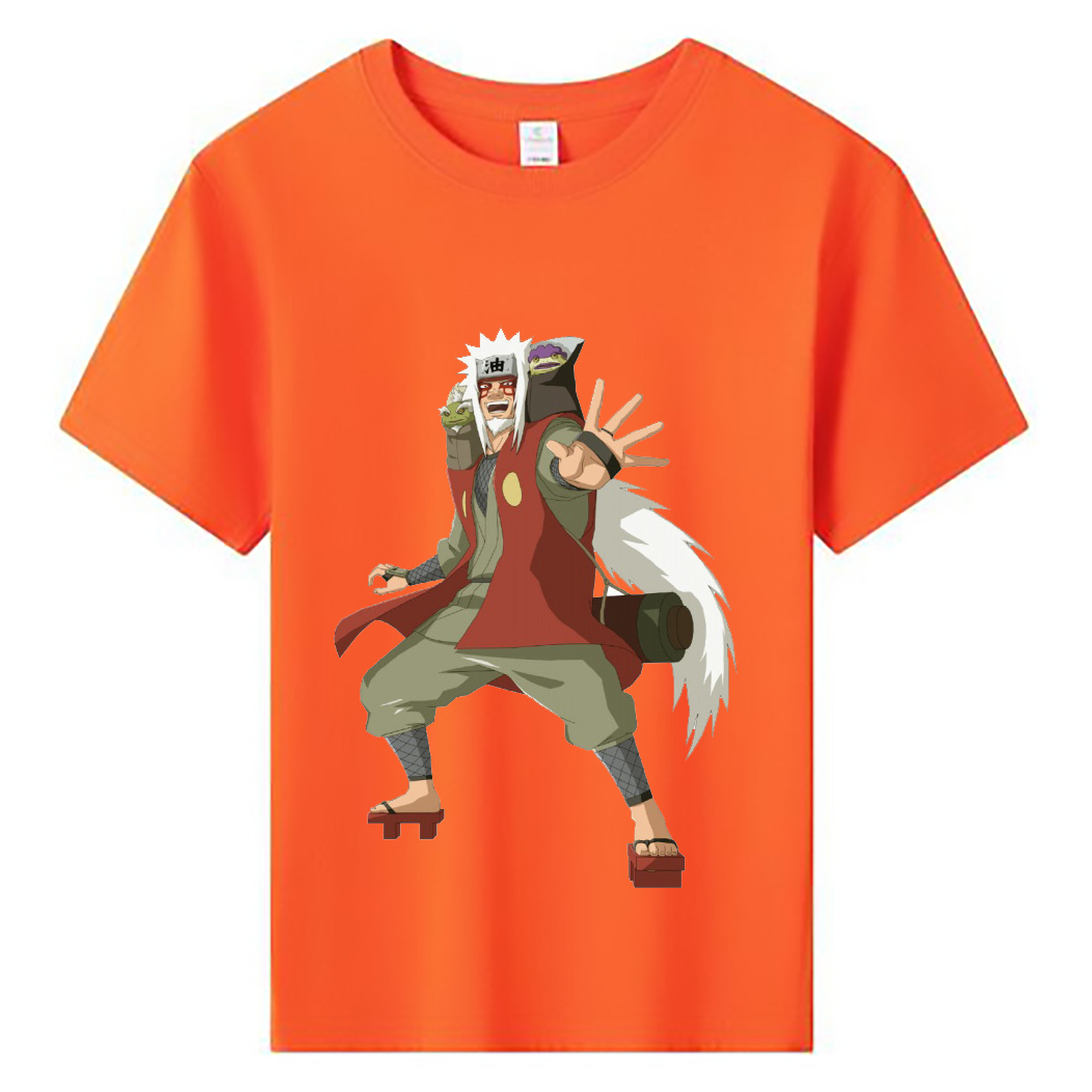 （画像用） NARUTO -ナルト- 自来也（じらいや） Jiraiya 綿100％キッズTシャツ（フロントプリント）