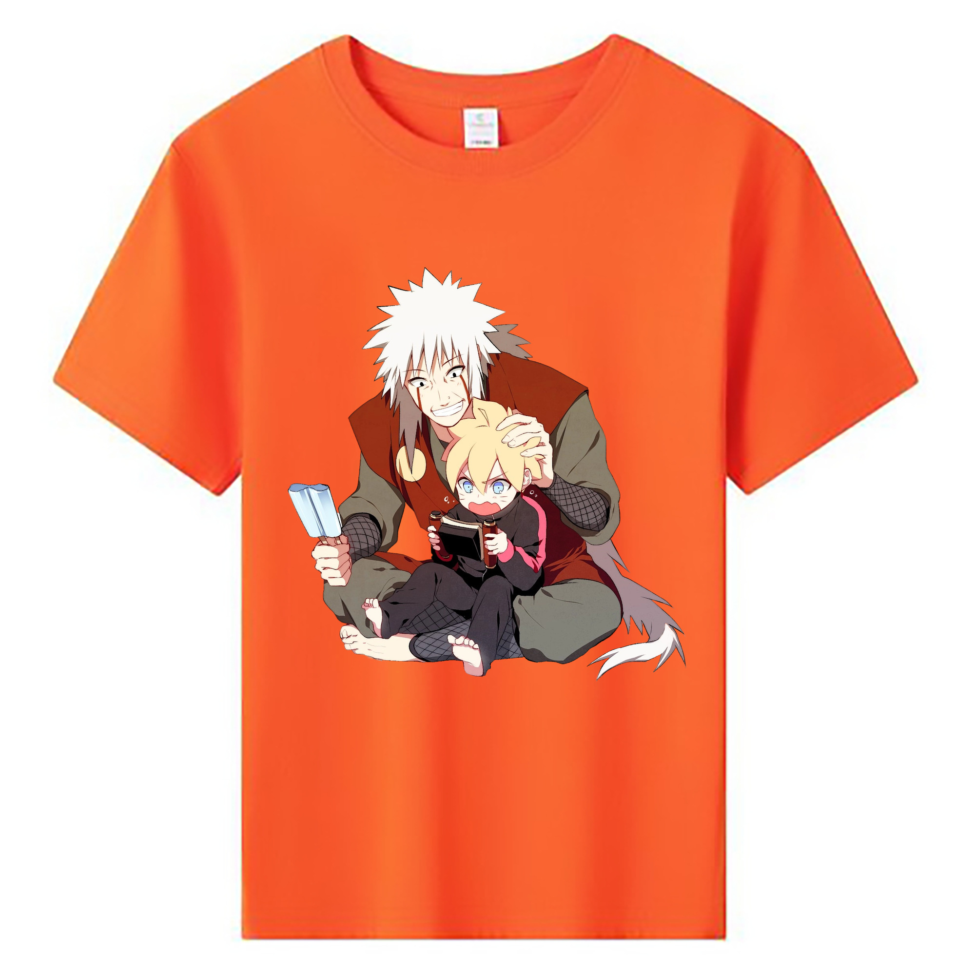 （画像用） NARUTO -ナルト- 自来也（じらいや） Jiraiya 綿100％キッズTシャツ（フロントプリント）