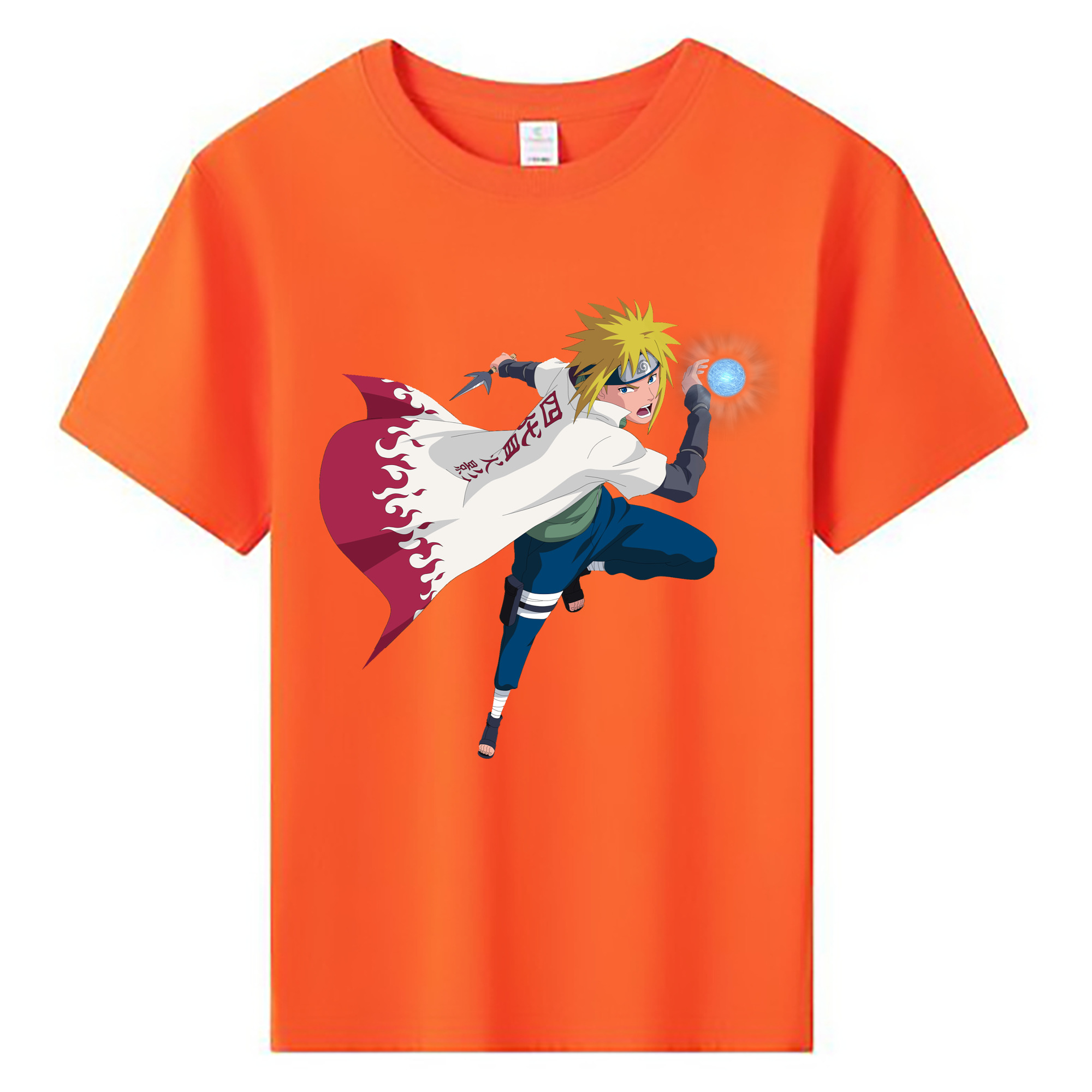 （画像用） NARUTO -ナルト- 波風 ミナト Namikaze Minato 綿100％キッズTシャツ（フロントプリント）