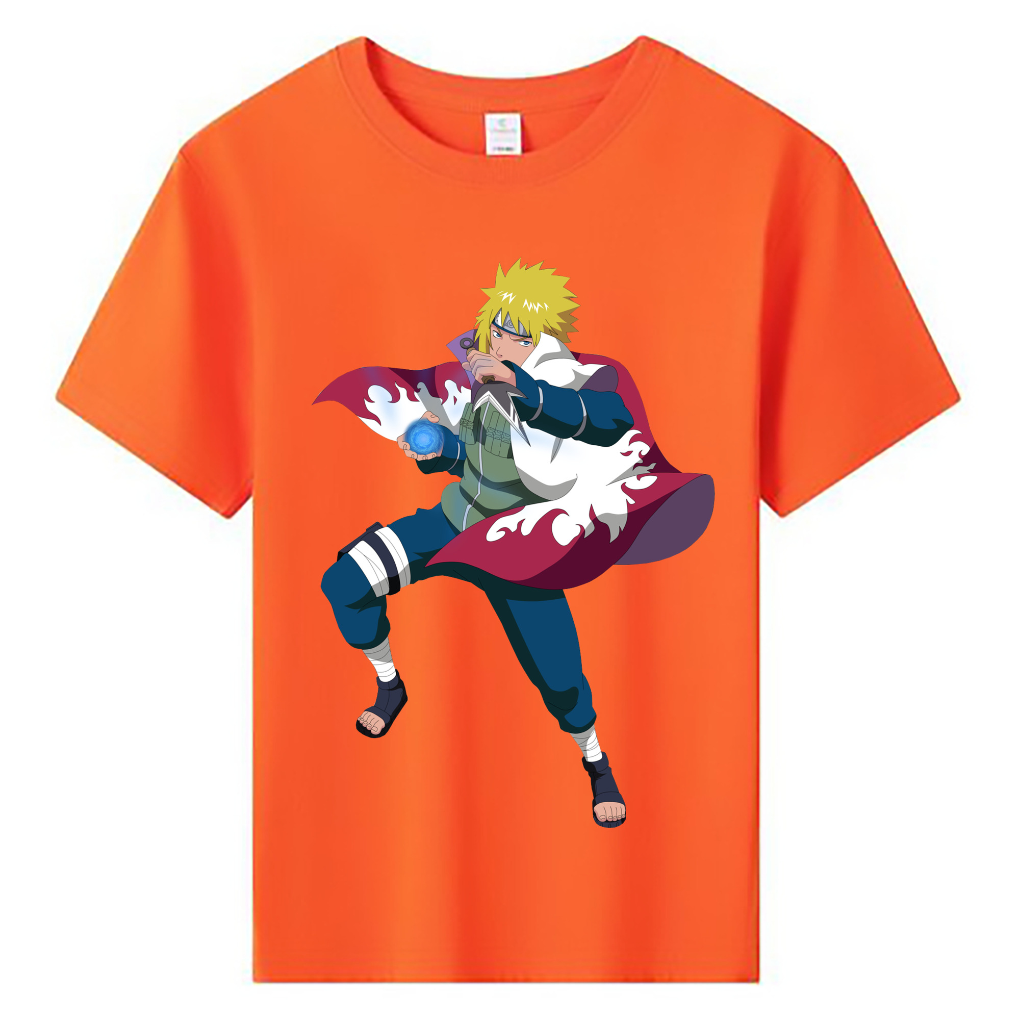 （画像用） NARUTO -ナルト- 波風 ミナト Namikaze Minato 綿100％キッズTシャツ（フロントプリント）
