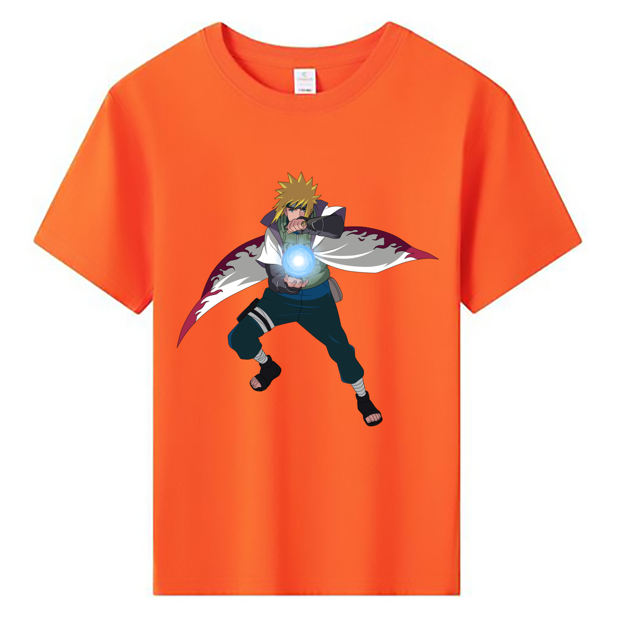 （画像用） NARUTO -ナルト- 波風 ミナト Namikaze Minato 綿100％キッズTシャツ（フロントプリント）
