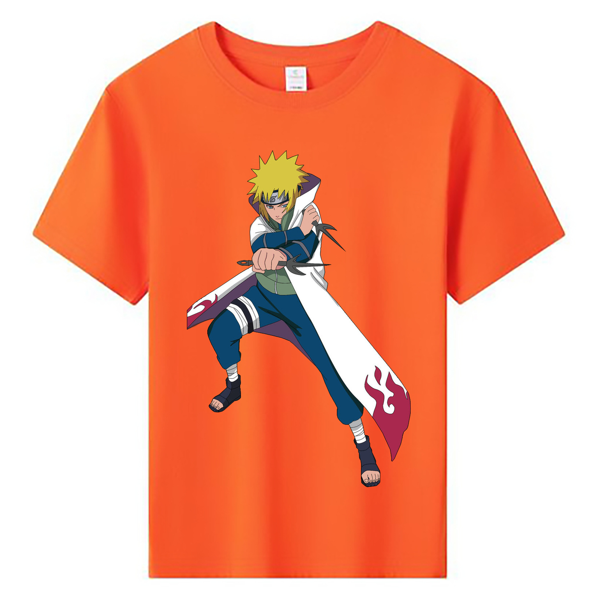 （画像用） NARUTO -ナルト- 波風 ミナト Namikaze Minato 綿100％キッズTシャツ（フロントプリント）