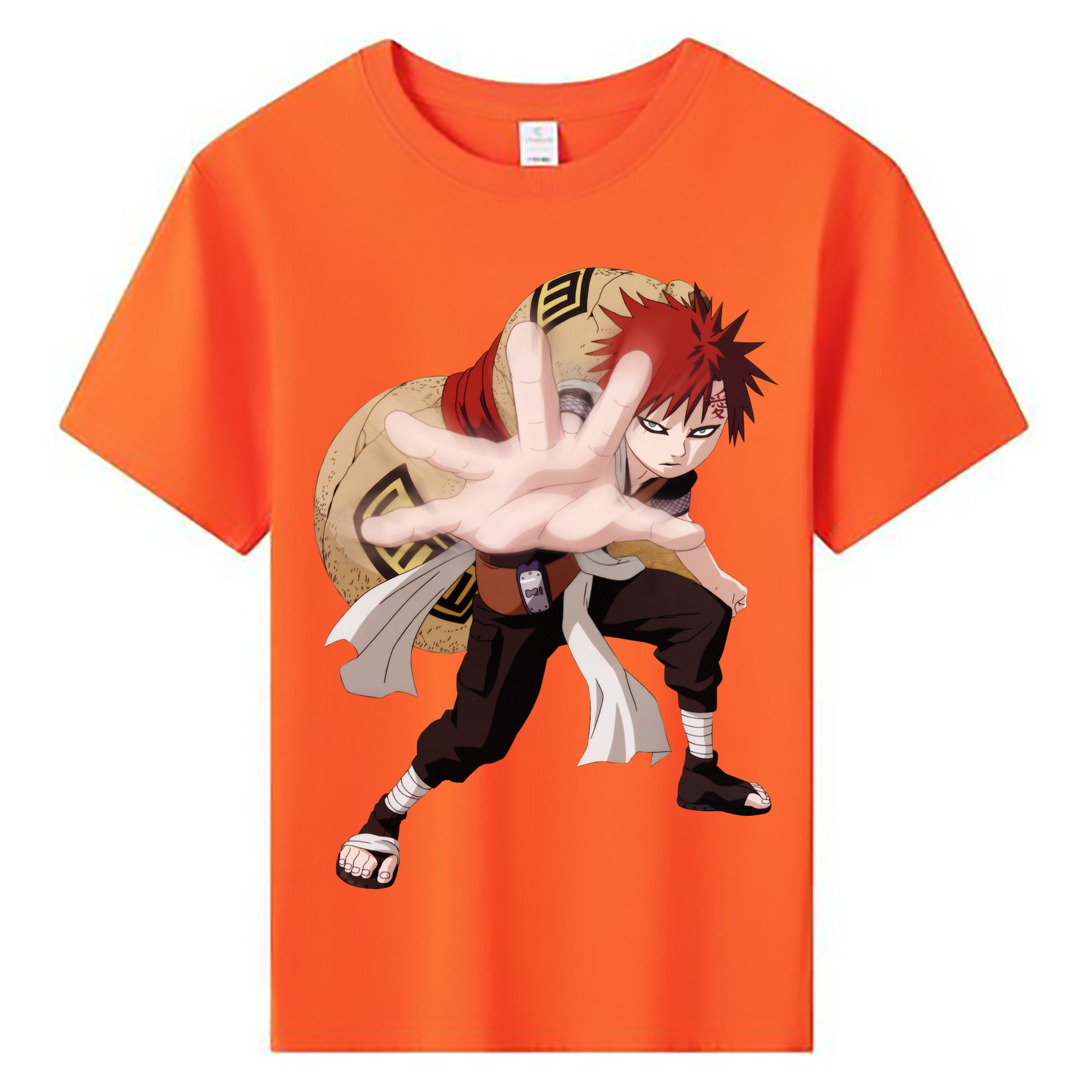 （画像用） NARUTO -ナルト- ガアラ Gaara 綿100％キッズTシャツ（フロントプリント）