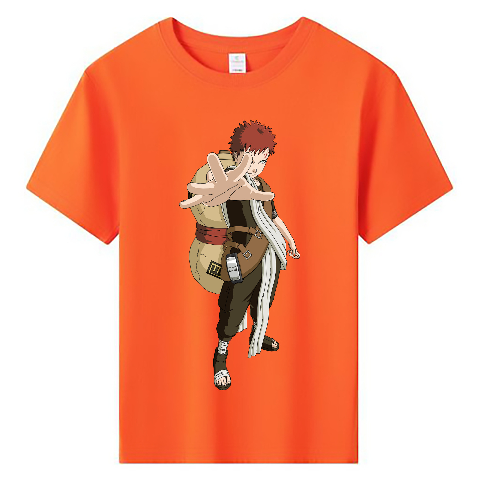 （画像用） NARUTO -ナルト- ガアラ Gaara 綿100％キッズTシャツ（フロントプリント）