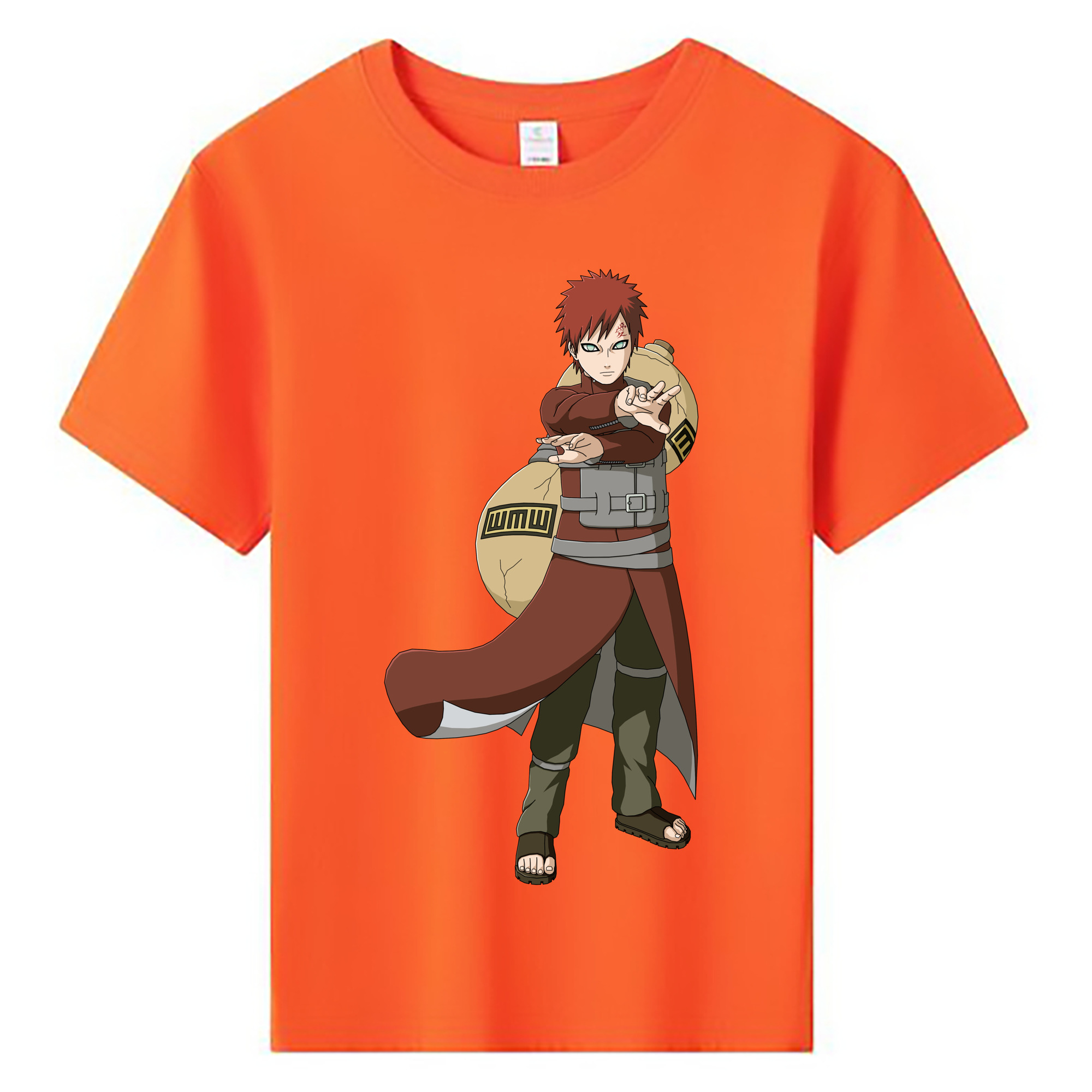 （画像用） NARUTO -ナルト- ガアラ Gaara 綿100％キッズTシャツ（フロントプリント）