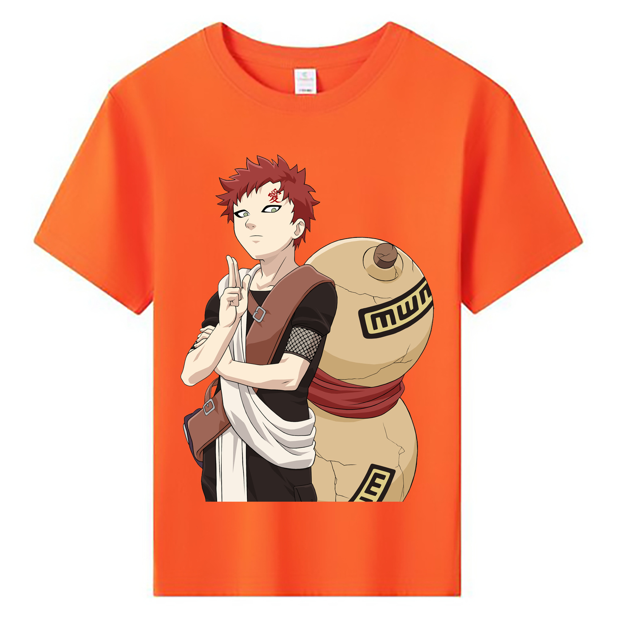 （画像用） NARUTO -ナルト- ガアラ Gaara 綿100％キッズTシャツ（フロントプリント）