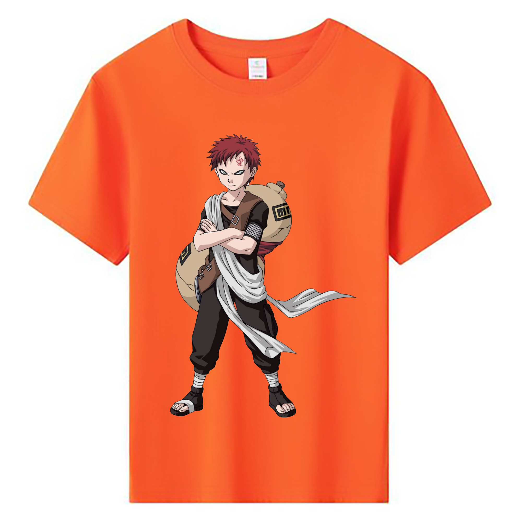 （画像用） NARUTO -ナルト- ガアラ Gaara 綿100％キッズTシャツ（フロントプリント）