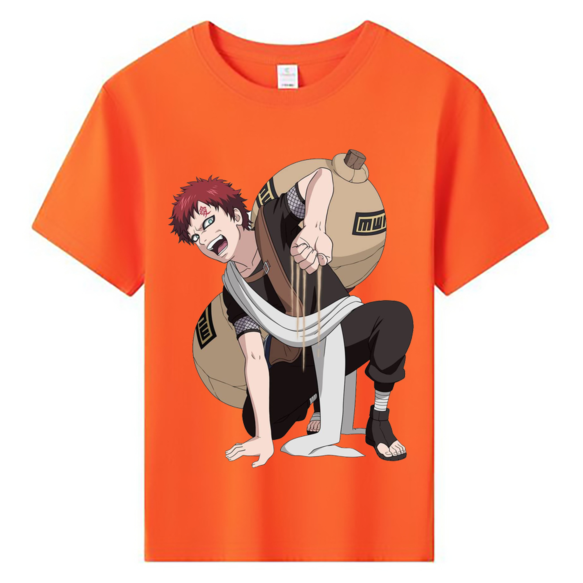 （画像用） NARUTO -ナルト- ガアラ Gaara 綿100％キッズTシャツ（フロントプリント）