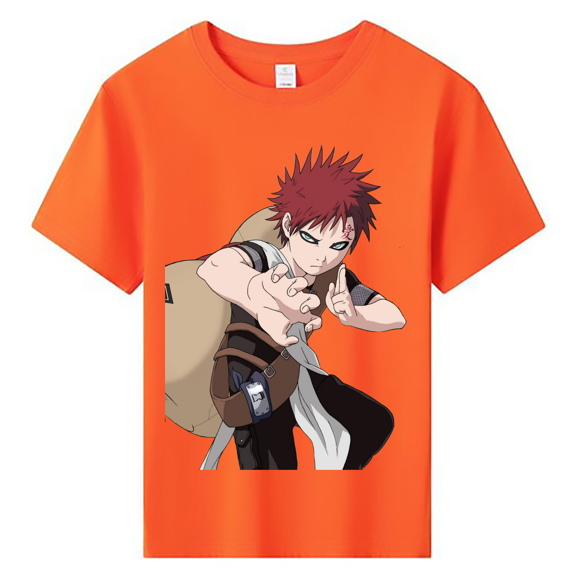 （画像用） NARUTO -ナルト- ガアラ Gaara 綿100％キッズTシャツ（フロントプリント）