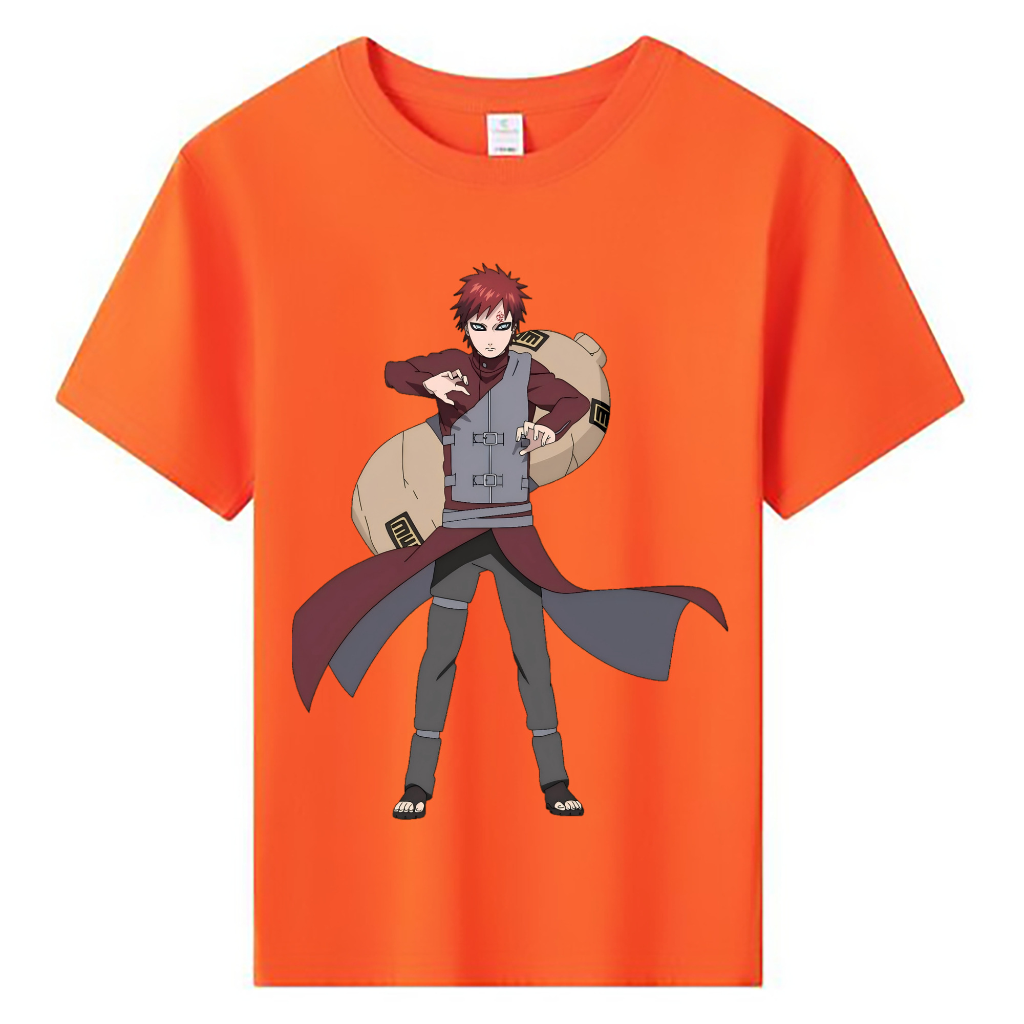 （画像用） NARUTO -ナルト- ガアラ Gaara 綿100％キッズTシャツ（フロントプリント）