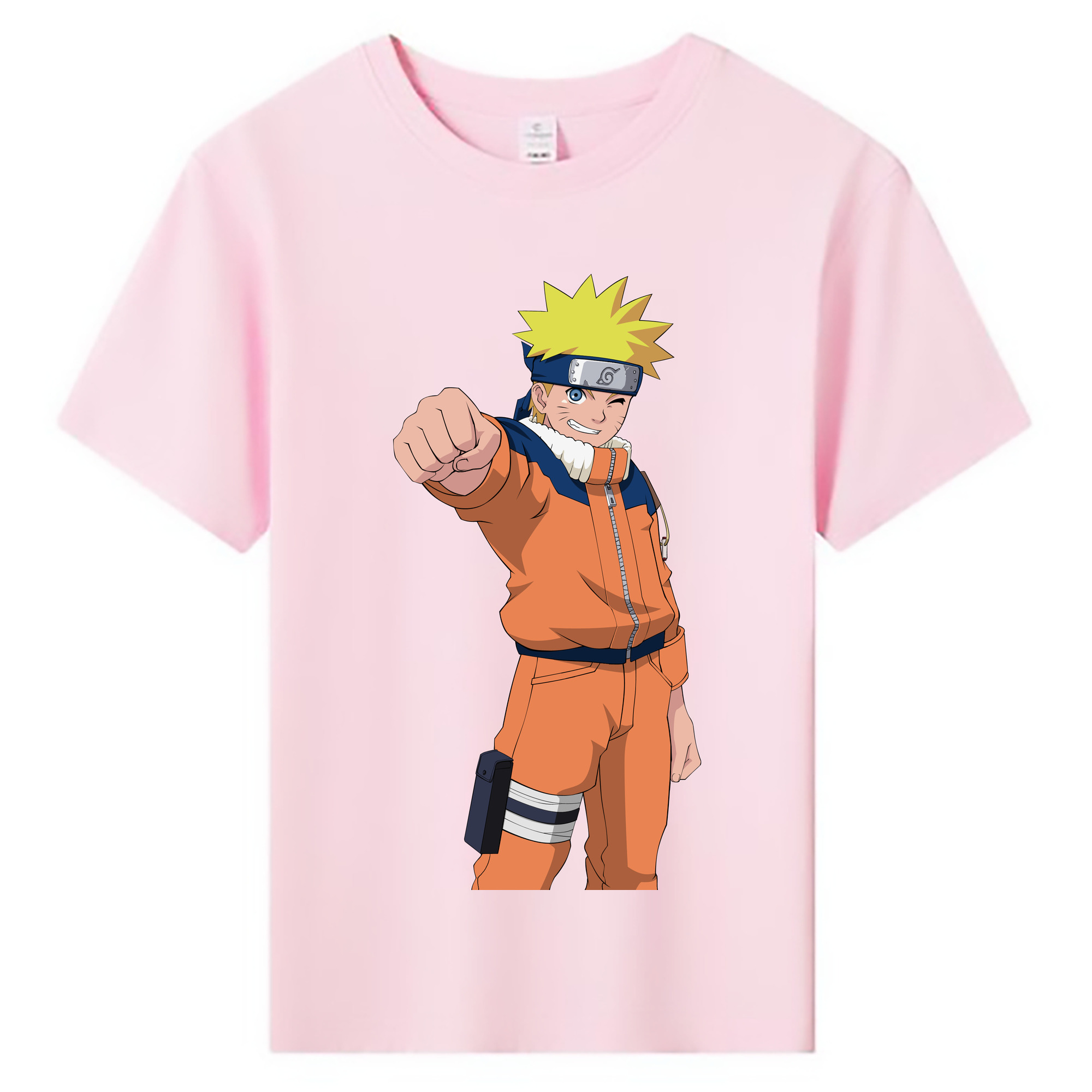 （画像用） NARUTO -ナルト- うずまき ナルト Uzumaki Naruto 綿100％キッズTシャツ（フロントプリント）