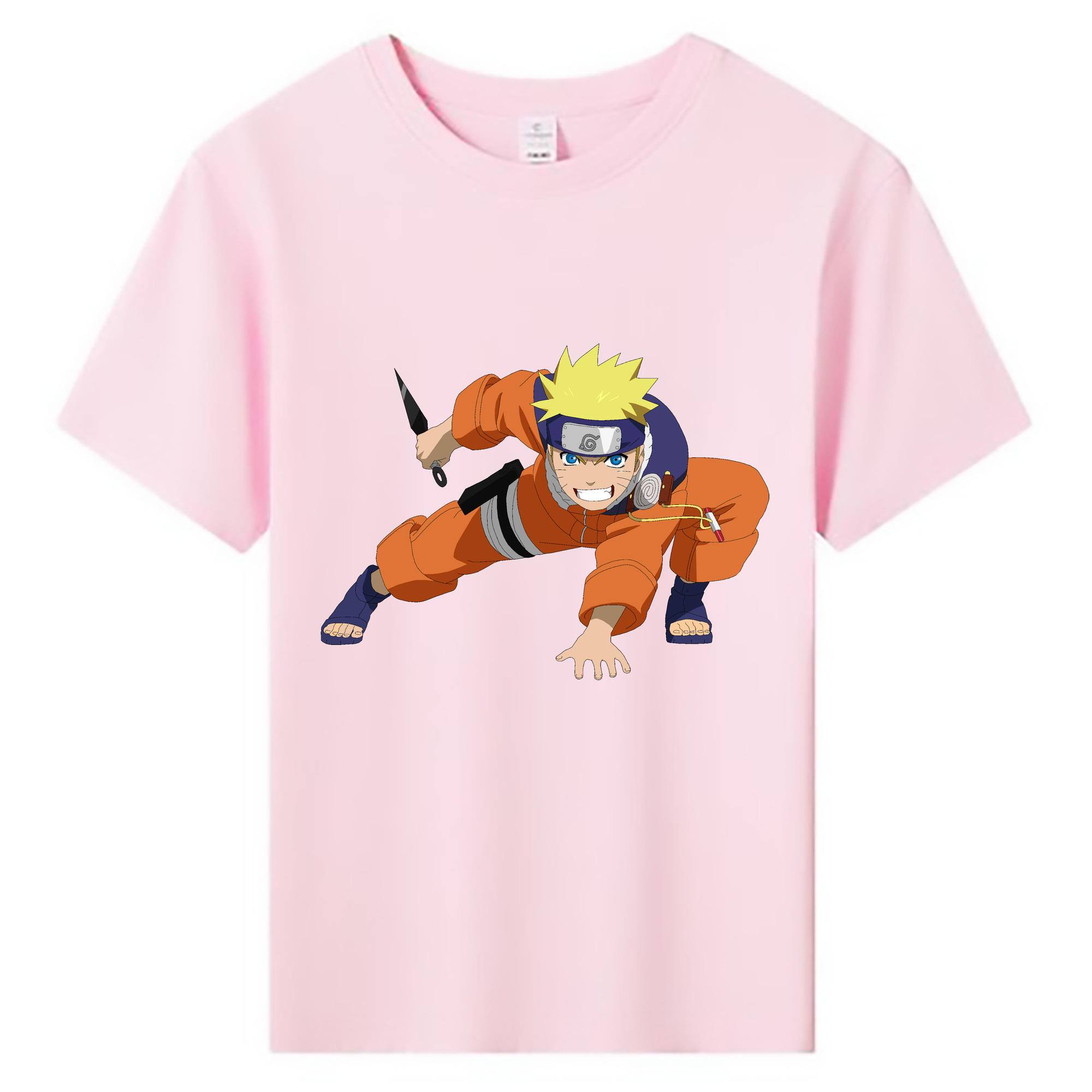 （画像用） NARUTO -ナルト- うずまき ナルト Uzumaki Naruto 綿100％キッズTシャツ（フロントプリント）