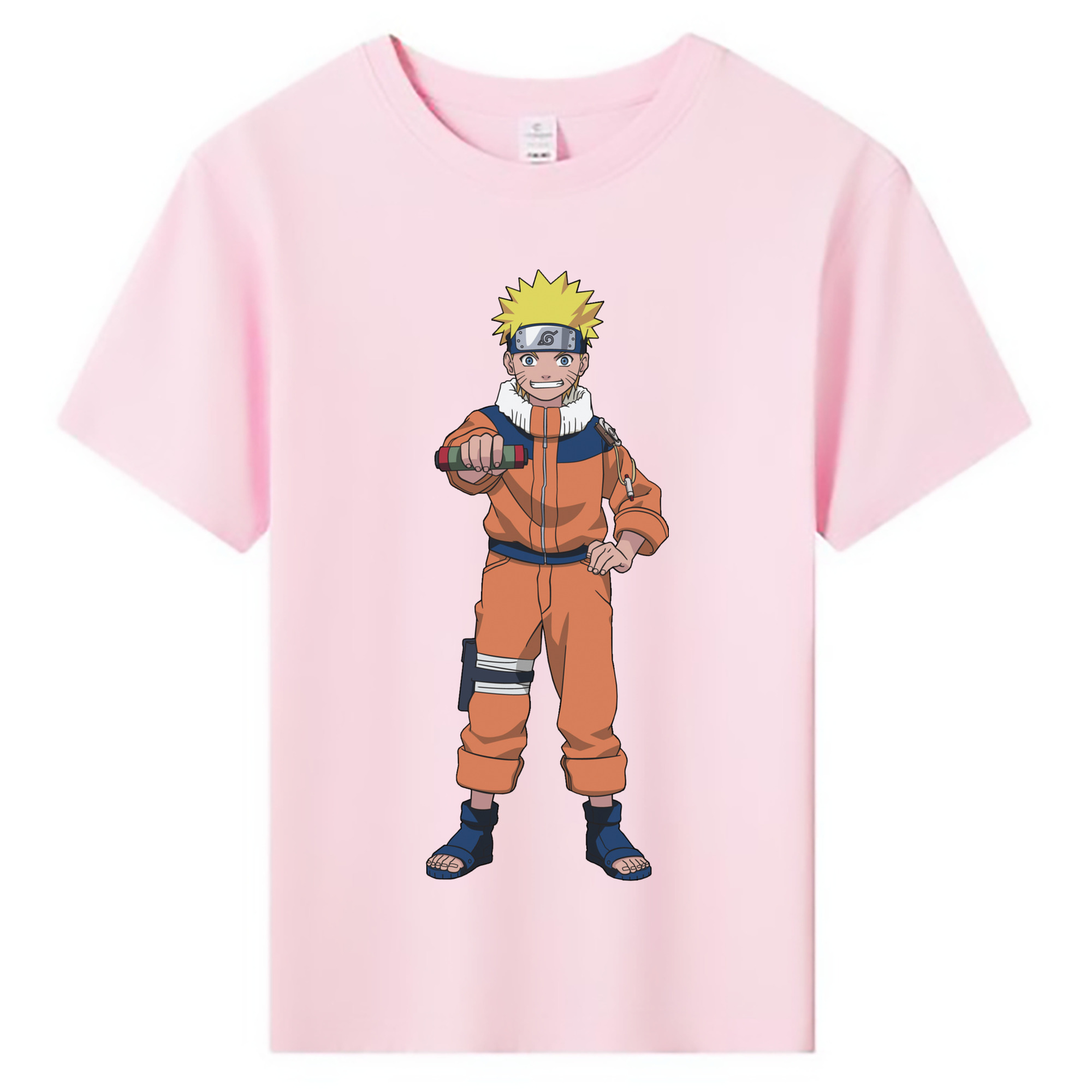 （画像用） NARUTO -ナルト- うずまき ナルト Uzumaki Naruto 綿100％キッズTシャツ（フロントプリント）