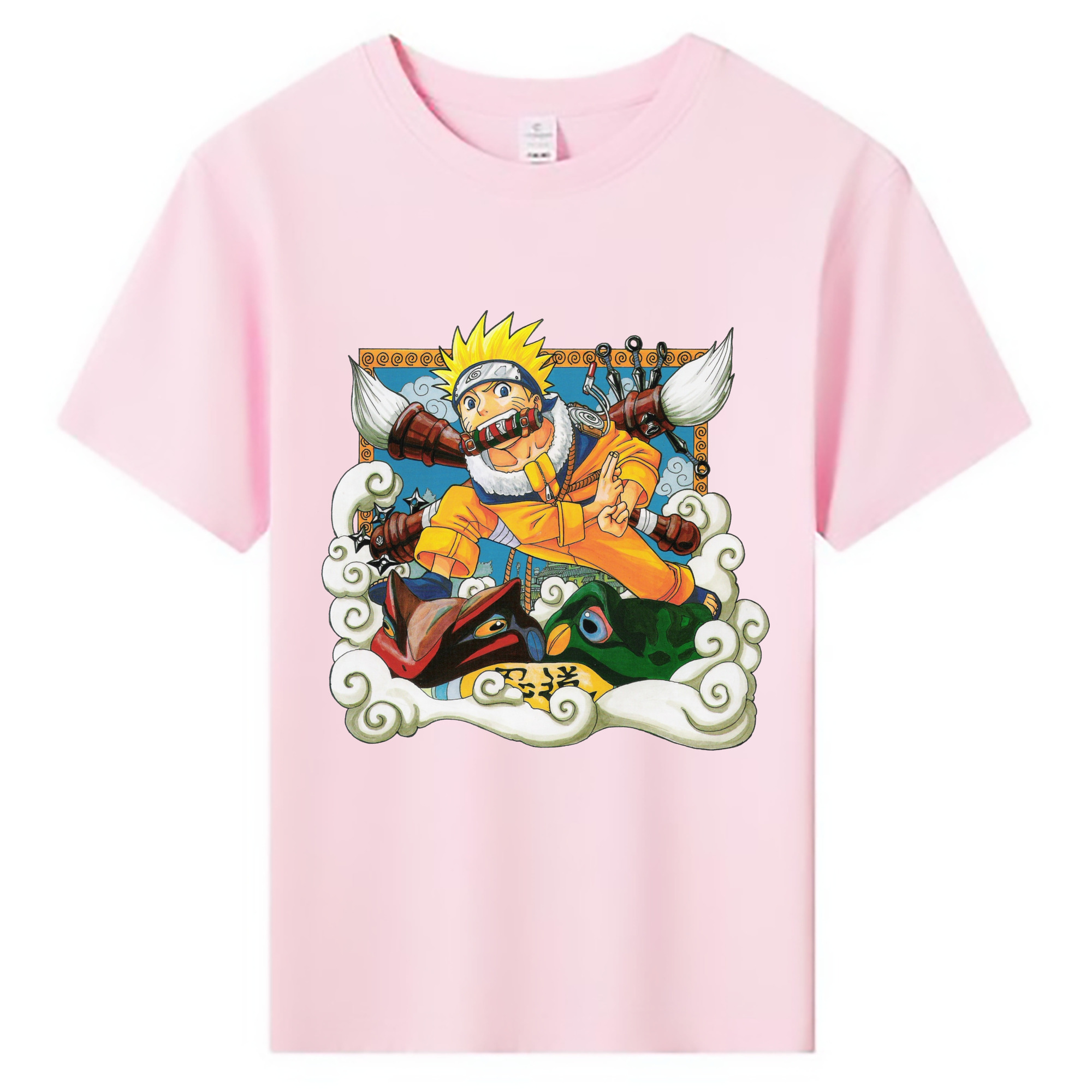 （画像用） NARUTO -ナルト- うずまき ナルト Uzumaki Naruto 綿100％キッズTシャツ（フロントプリント）