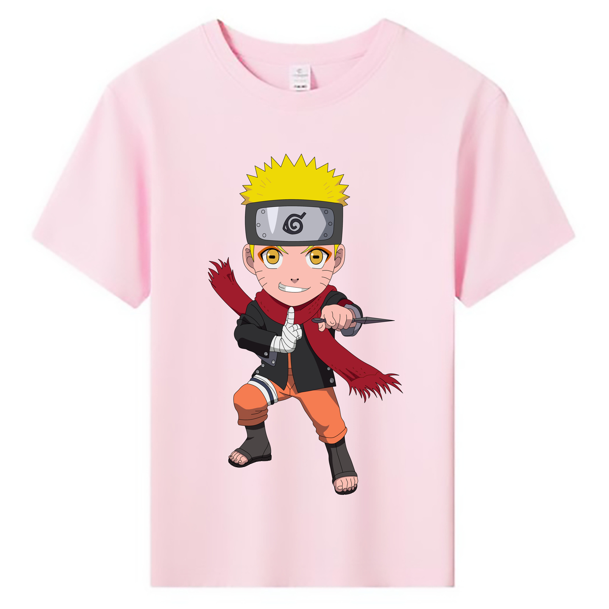 （画像用） NARUTO -ナルト- うずまき ナルト Uzumaki Naruto 綿100％キッズTシャツ（フロントプリント）