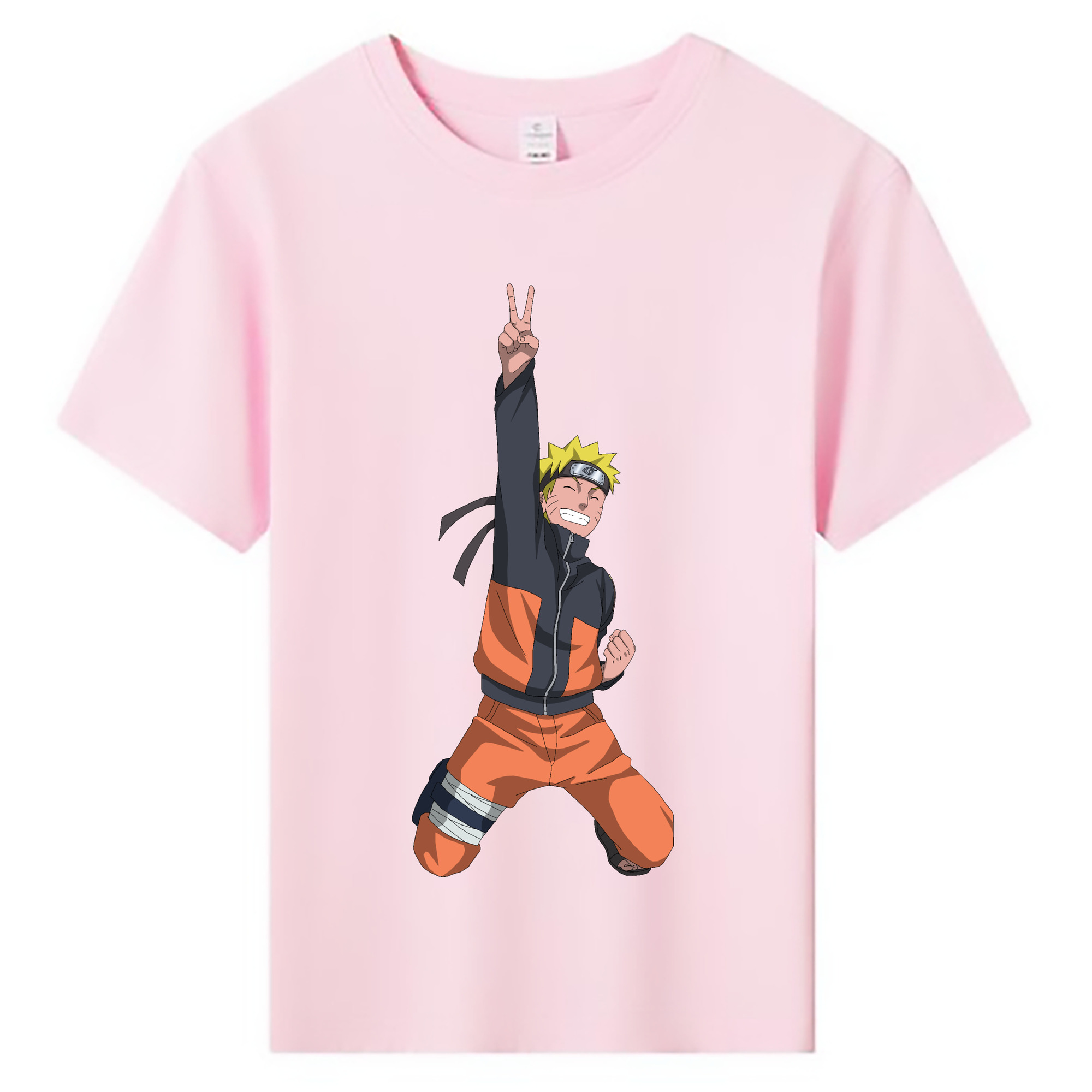 （画像用） NARUTO -ナルト- うずまき ナルト Uzumaki Naruto 綿100％キッズTシャツ（フロントプリント）