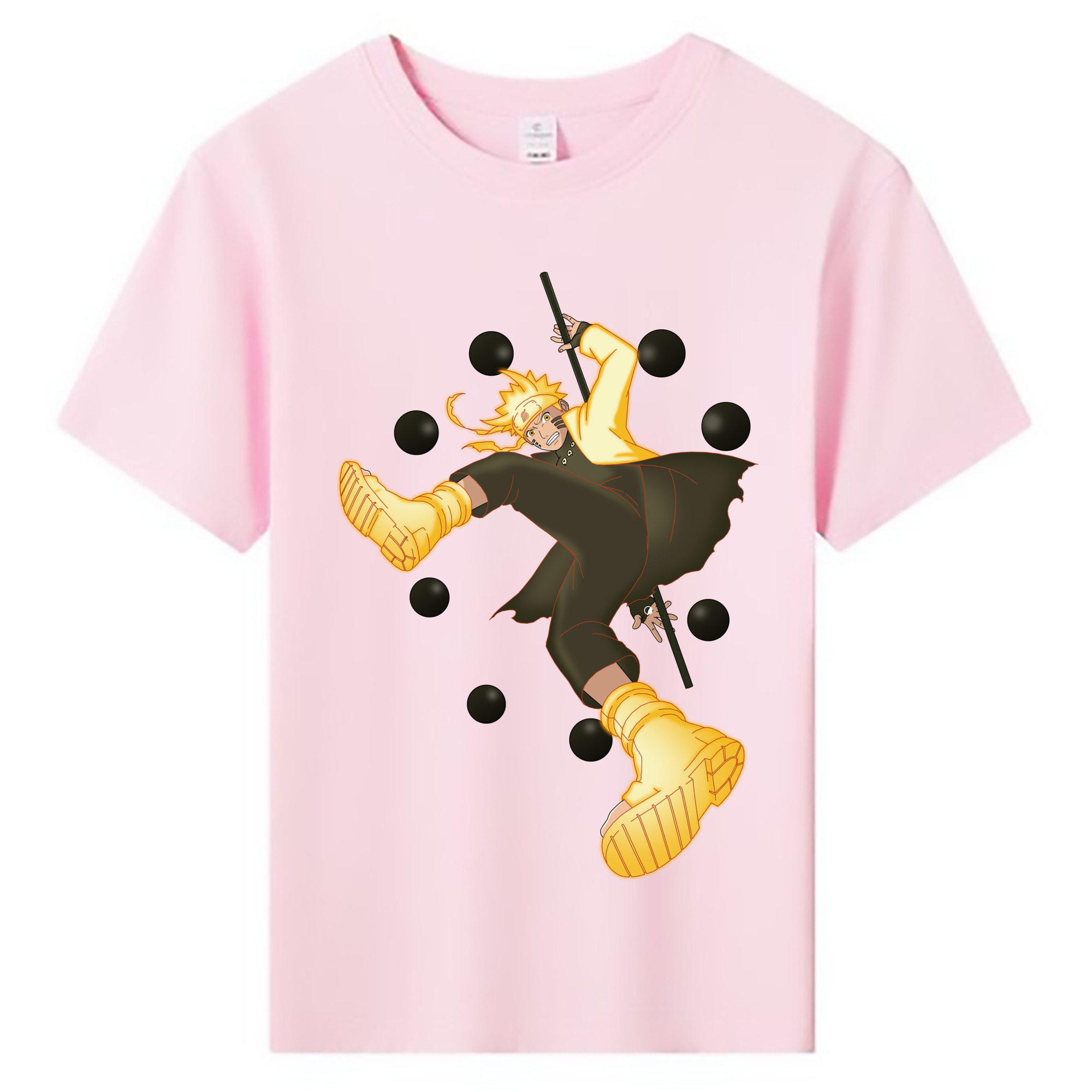 （画像用） NARUTO -ナルト- うずまき ナルト Uzumaki Naruto 綿100％キッズTシャツ（フロントプリント）