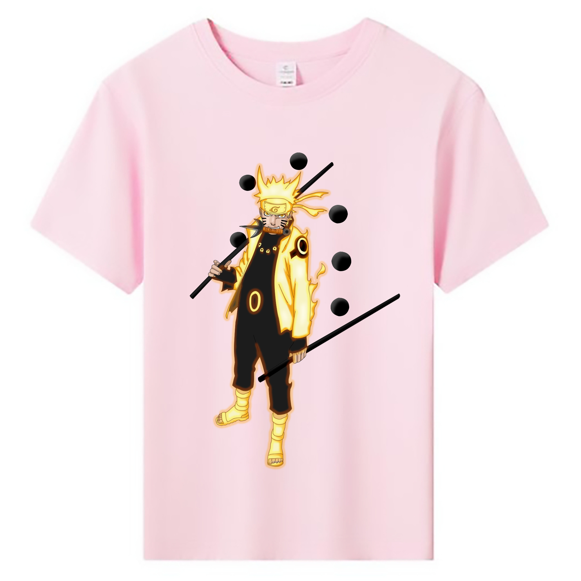 （画像用） NARUTO -ナルト- うずまき ナルト Uzumaki Naruto 綿100％キッズTシャツ（フロントプリント）