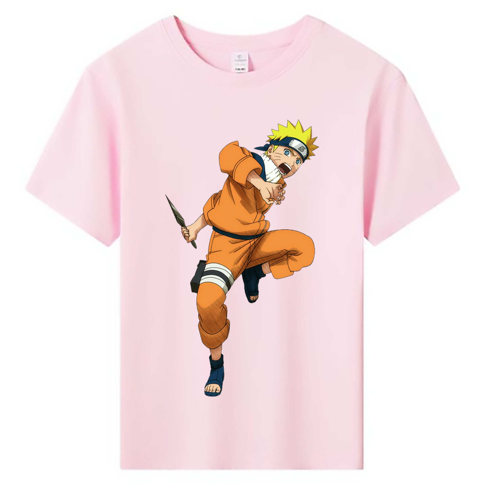 （画像用） NARUTO -ナルト- うずまき ナルト Uzumaki Naruto 綿100％キッズTシャツ（フロントプリント）