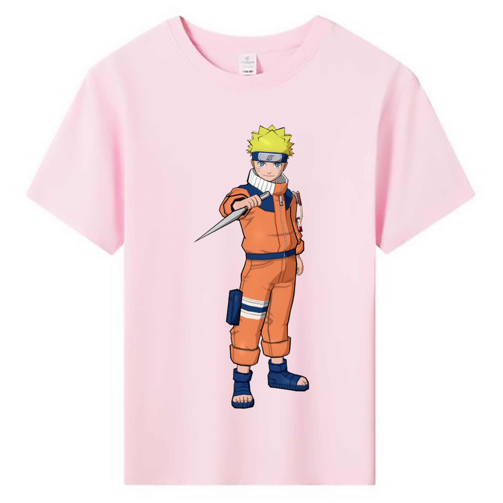 （画像用） NARUTO -ナルト- うずまき ナルト Uzumaki Naruto 綿100％キッズTシャツ（フロントプリント）