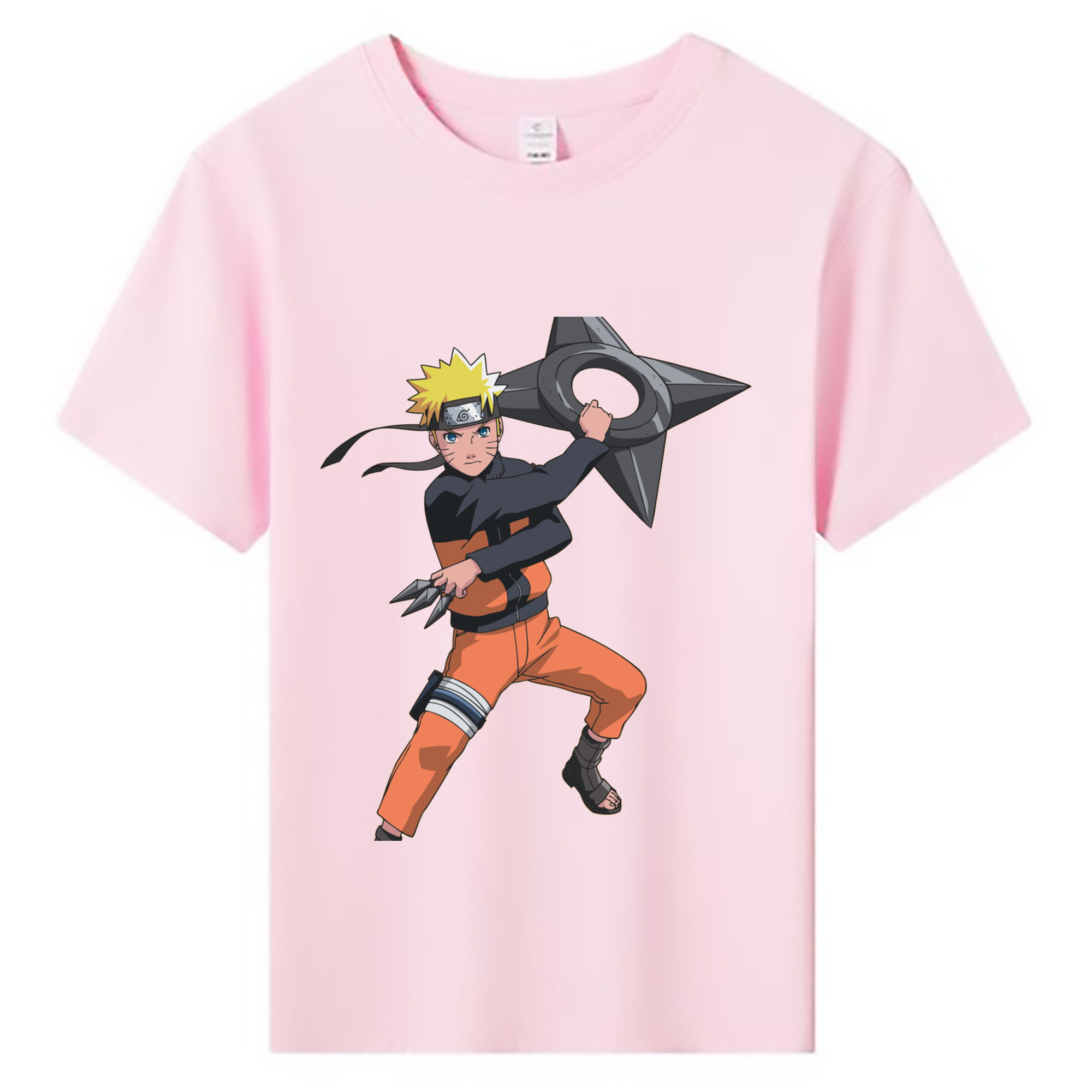 （画像用） NARUTO -ナルト- うずまき ナルト Uzumaki Naruto 綿100％キッズTシャツ（フロントプリント）