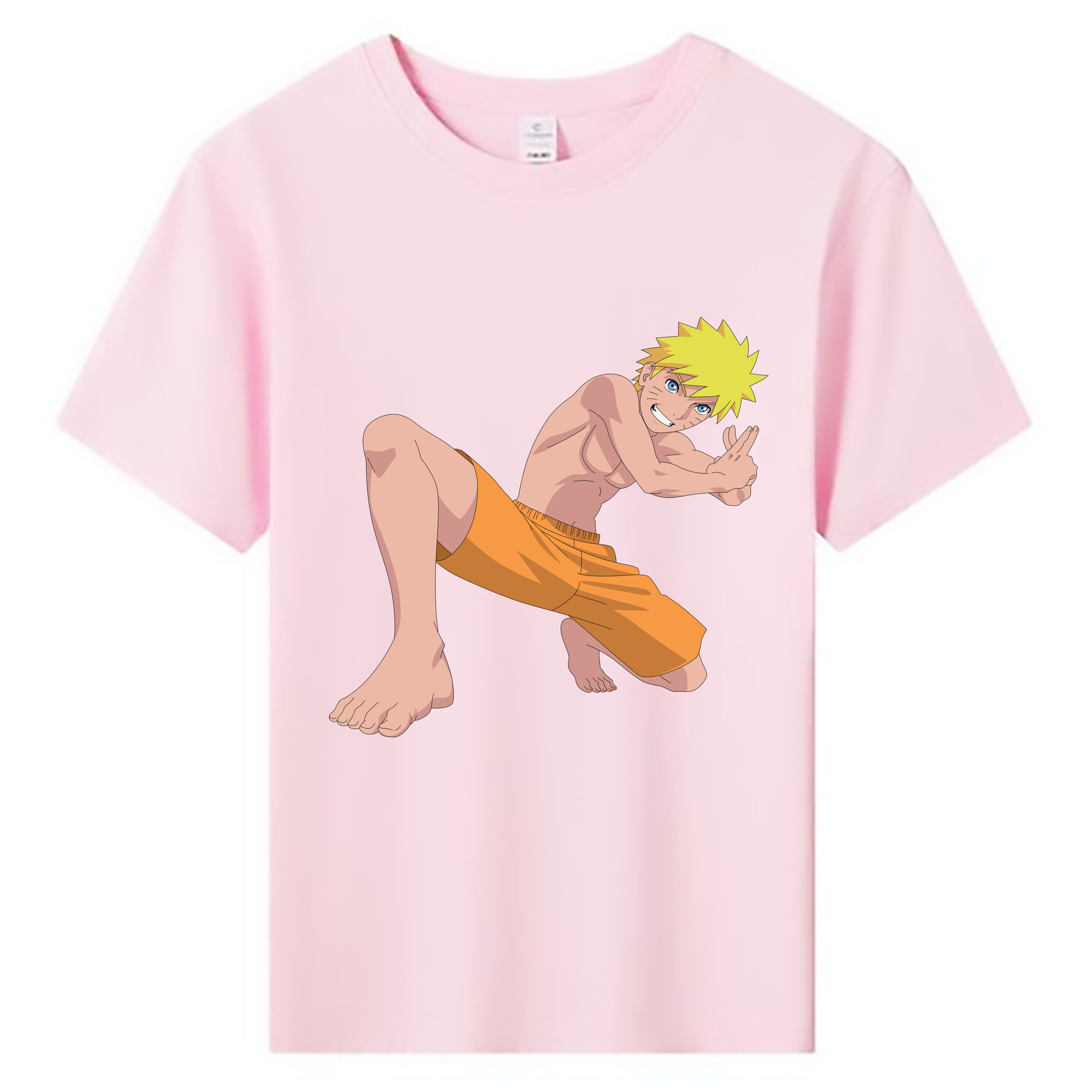（画像用） NARUTO -ナルト- うずまき ナルト Uzumaki Naruto 綿100％キッズTシャツ（フロントプリント）