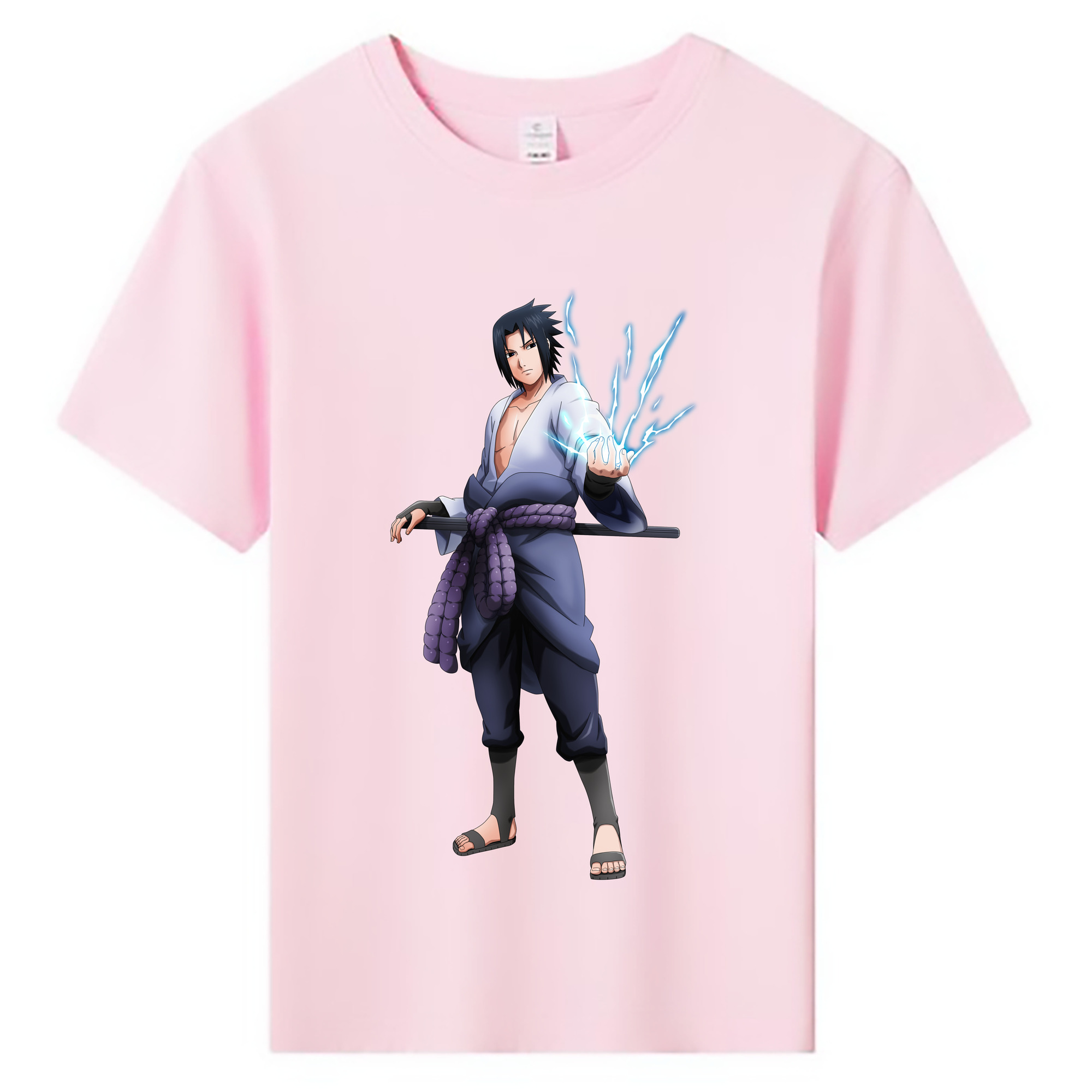 （画像用） NARUTO -ナルト- うちは サスケ Uchiha Sasuke 綿100％キッズTシャツ（フロントプリント）