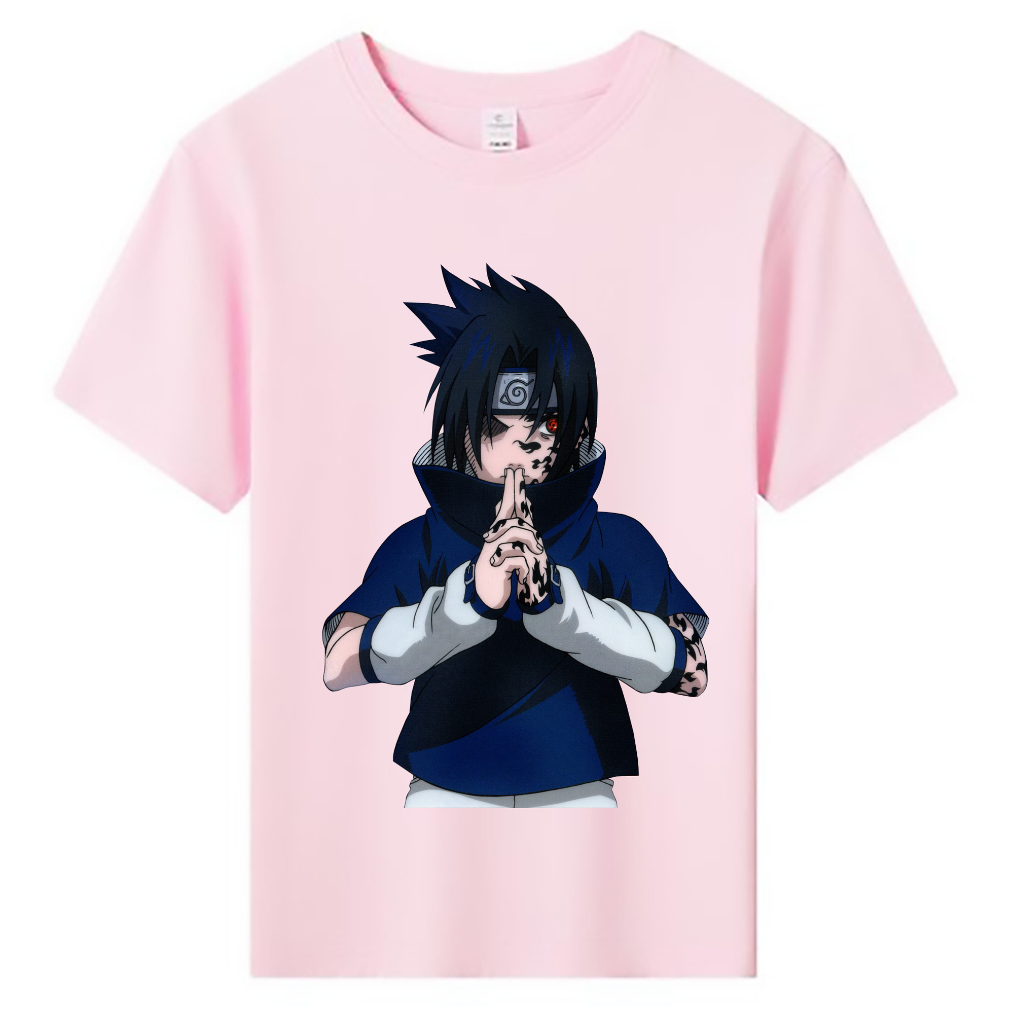 （画像用） NARUTO -ナルト- うちは サスケ Uchiha Sasuke 綿100％キッズTシャツ（フロントプリント）