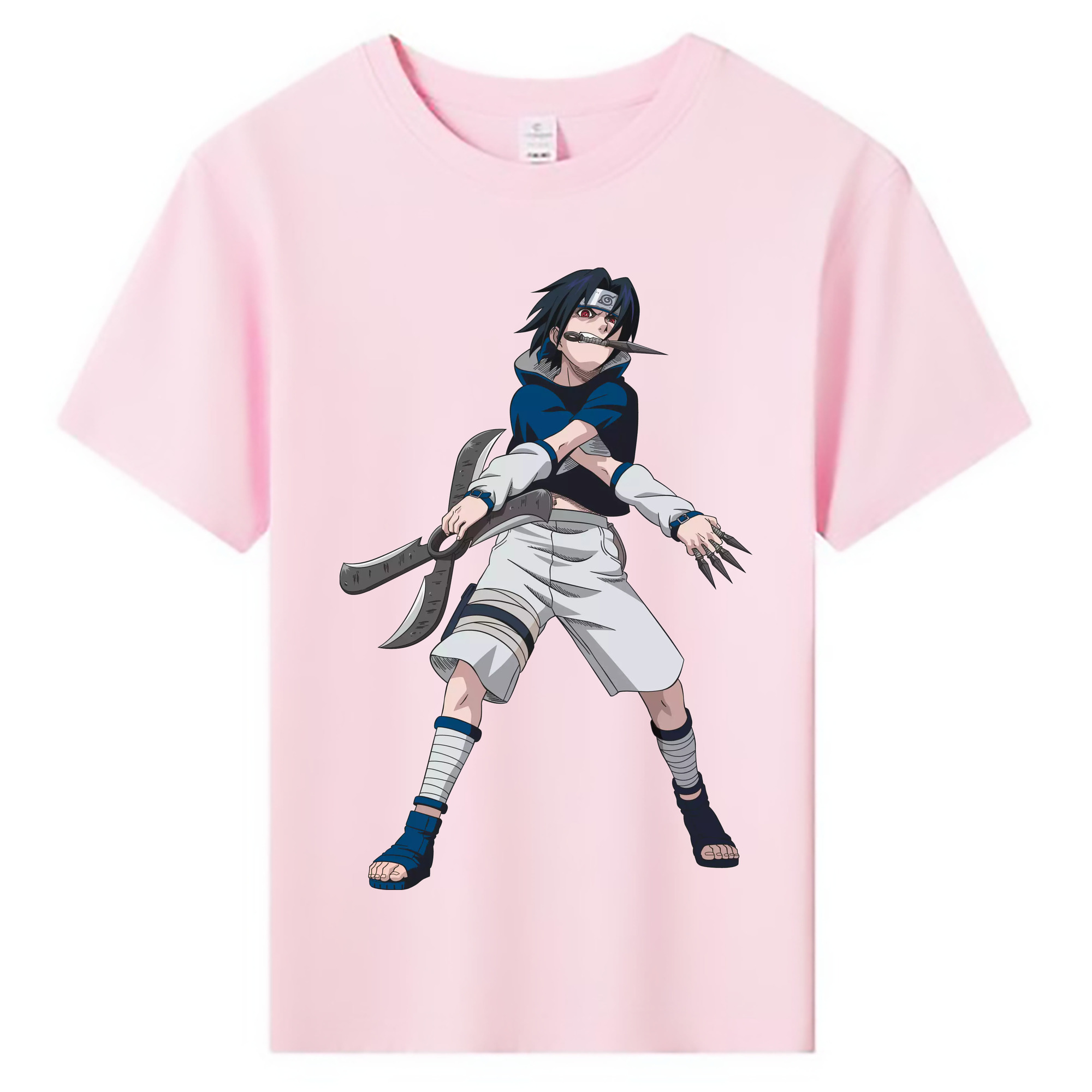 （画像用） NARUTO -ナルト- うちは サスケ Uchiha Sasuke 綿100％キッズTシャツ（フロントプリント）