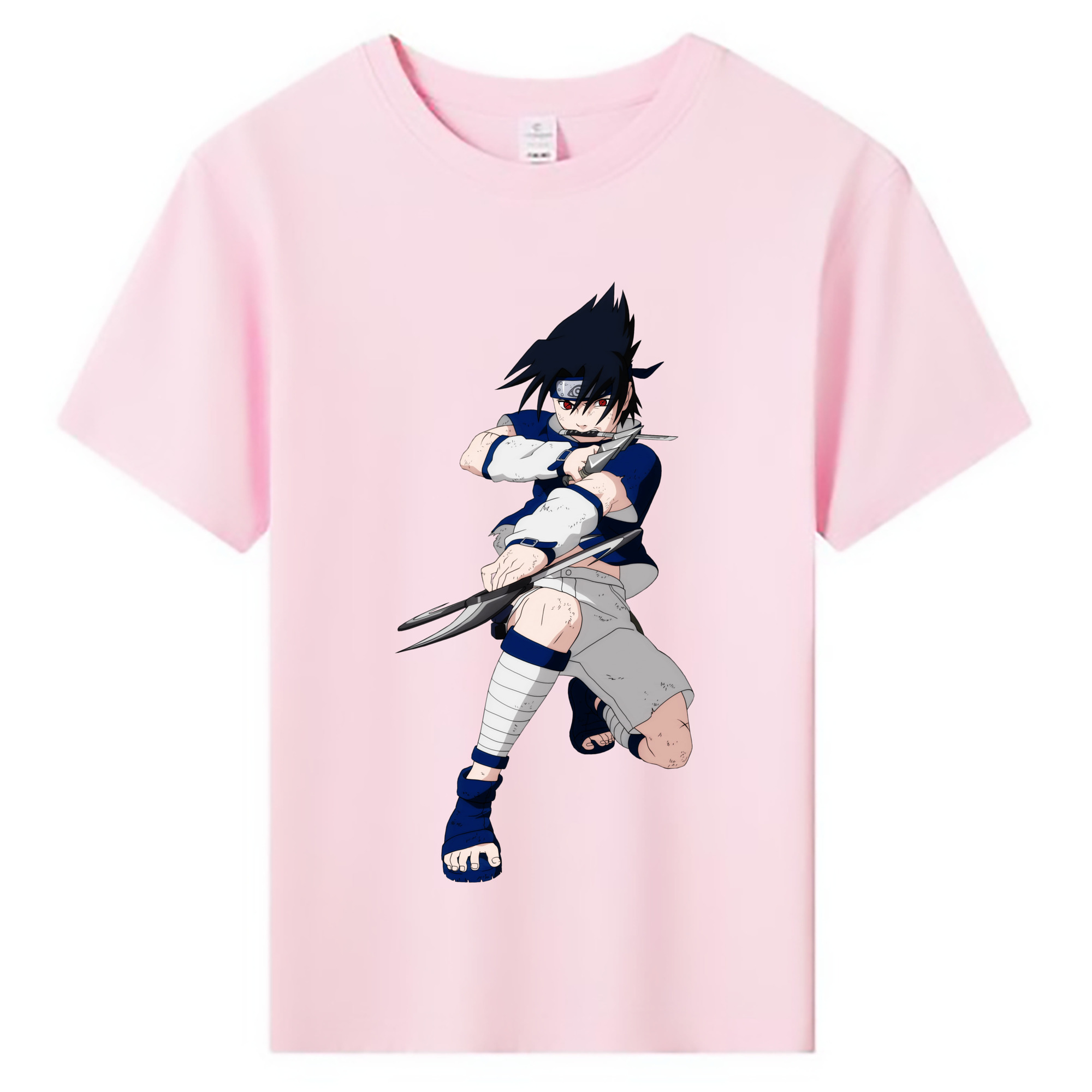 （画像用） NARUTO -ナルト- うちは サスケ Uchiha Sasuke 綿100％キッズTシャツ（フロントプリント）