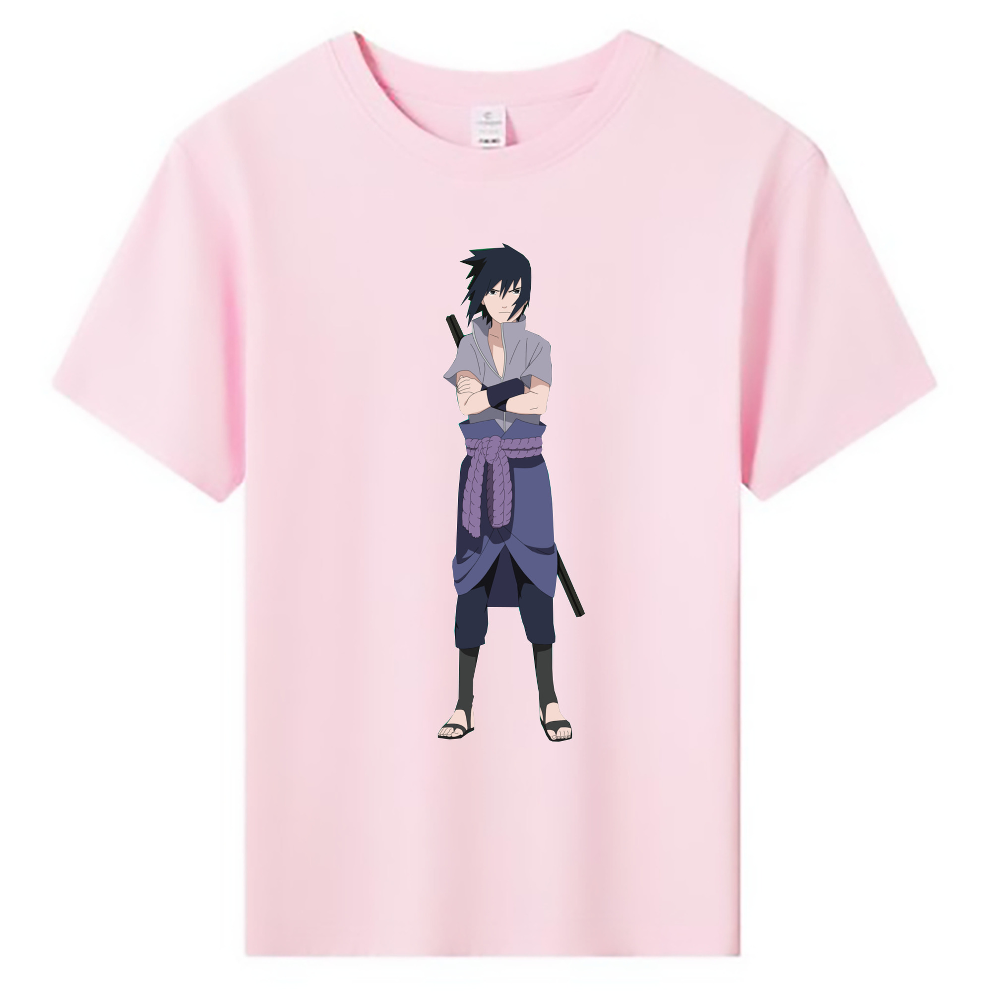 （画像用） NARUTO -ナルト- うちは サスケ Uchiha Sasuke 綿100％キッズTシャツ（フロントプリント）