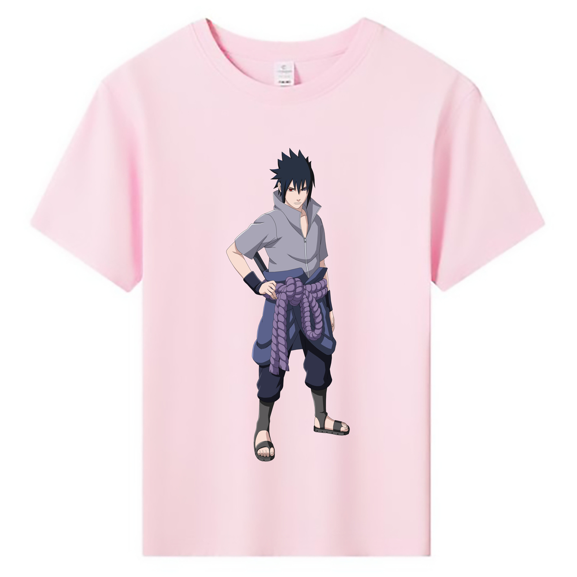 （画像用） NARUTO -ナルト- うちは サスケ Uchiha Sasuke 綿100％キッズTシャツ（フロントプリント）
