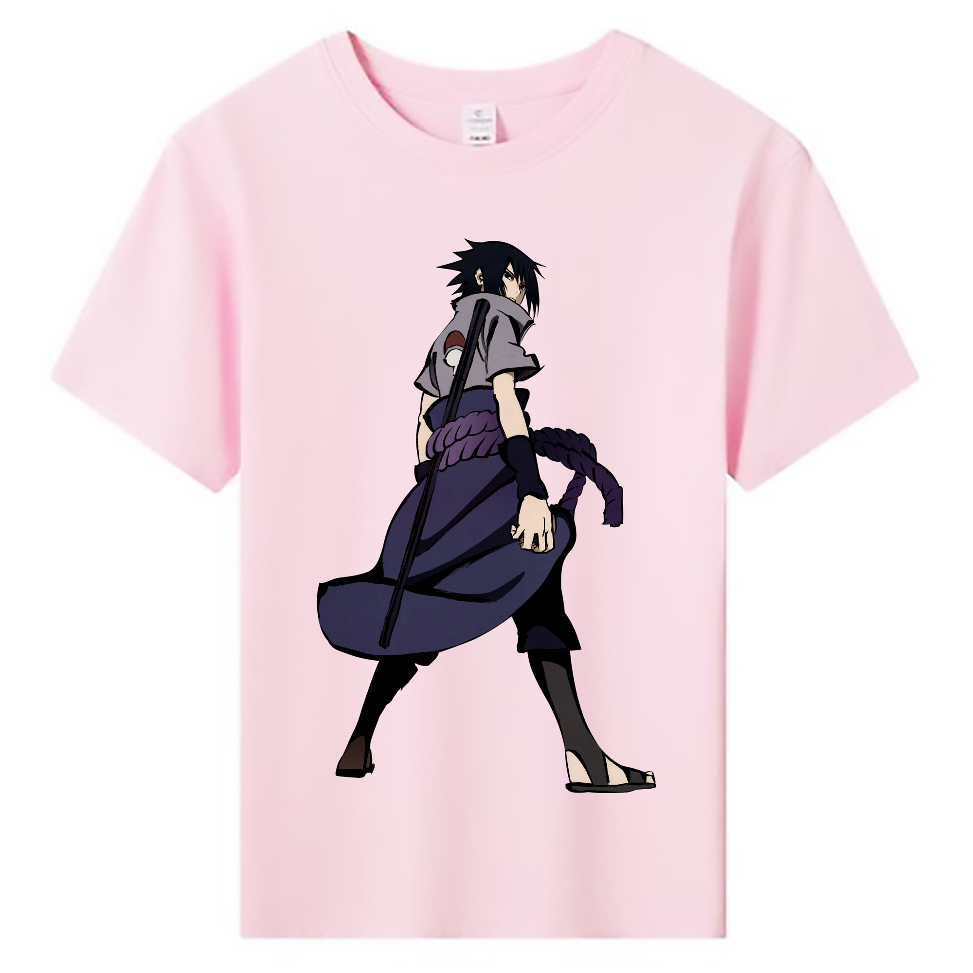 （画像用） NARUTO -ナルト- うちは サスケ Uchiha Sasuke 綿100％キッズTシャツ（フロントプリント）